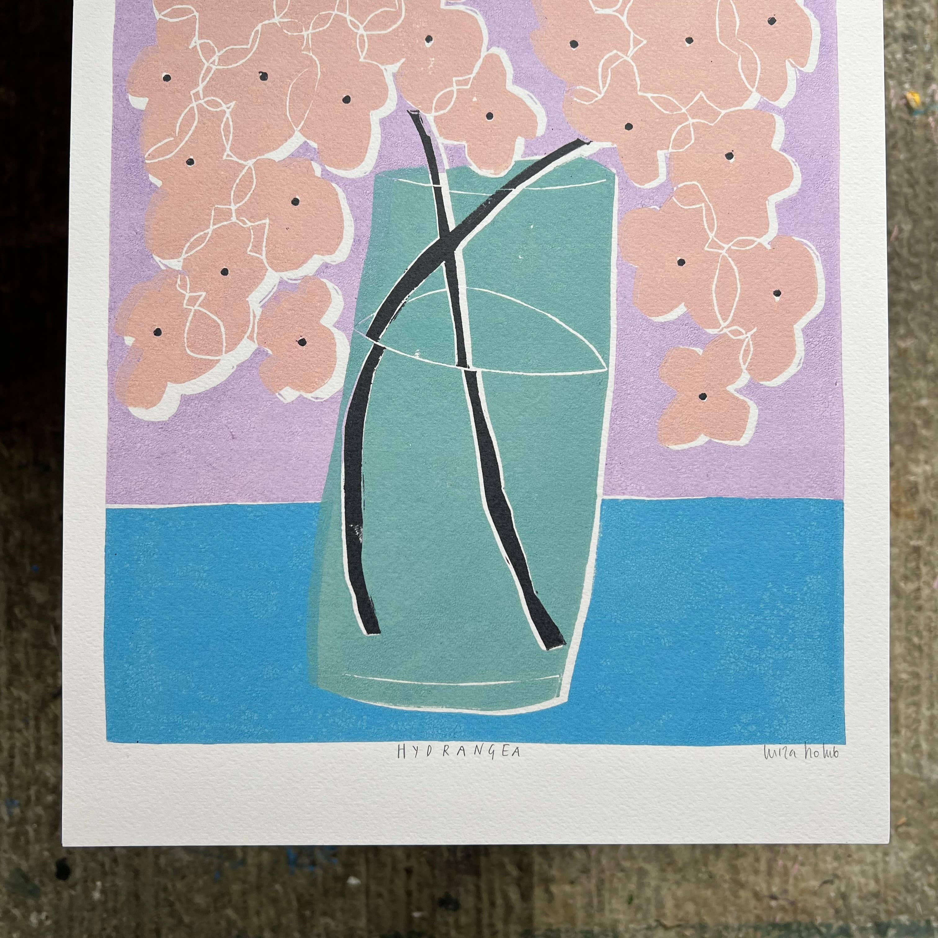 'Hydrangea' Unframed A3 Print by Luiza Holub - Lifestory