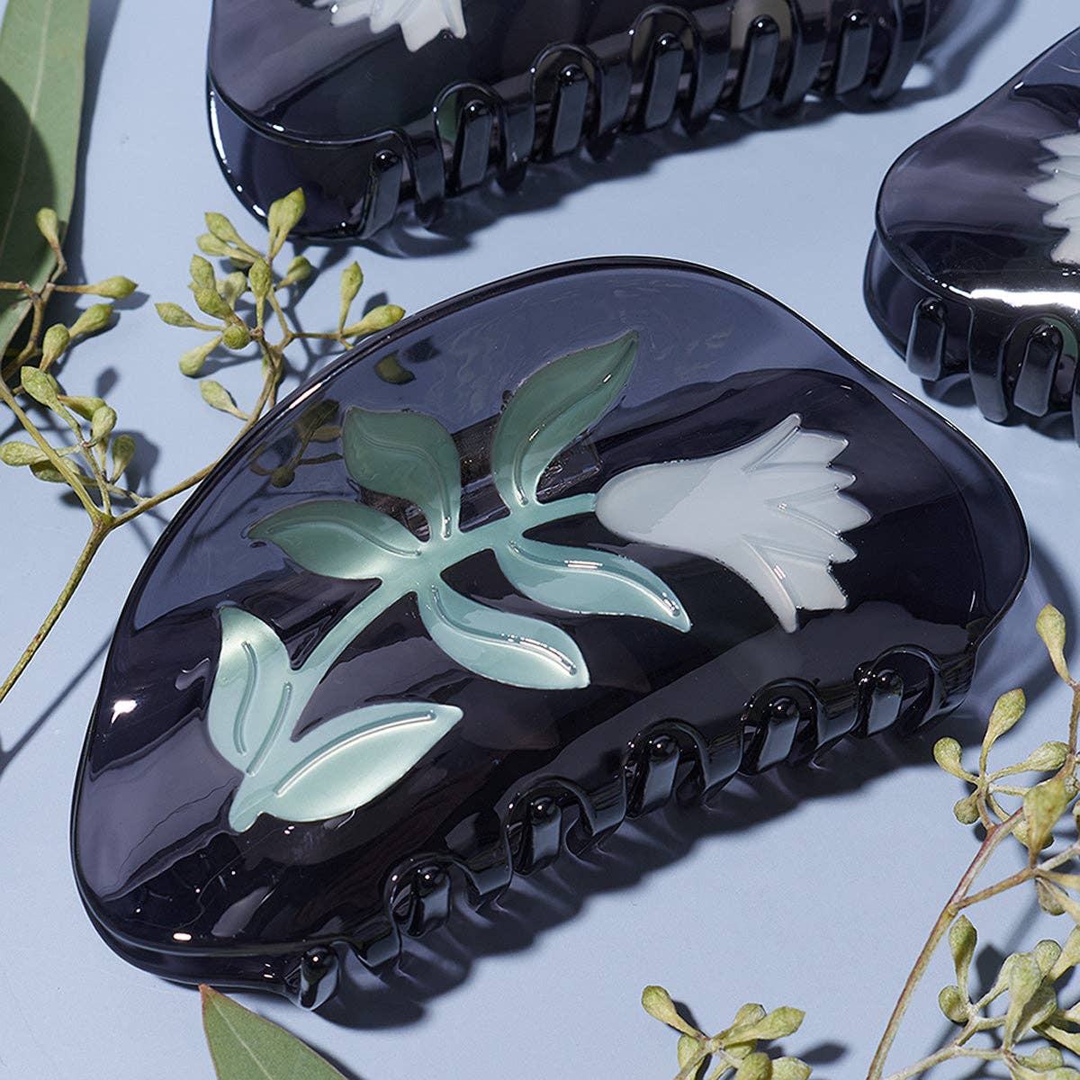 Winona Irene Belladonna Floral Acetate Hair Claw - Lifestory