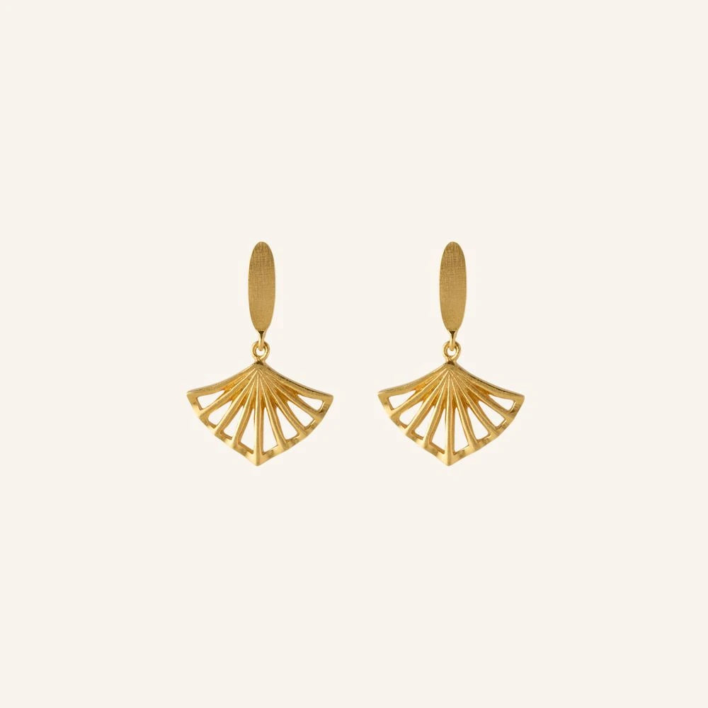 Ballerina Earrings in Gold-Plated Silver by Pernille Corydon
