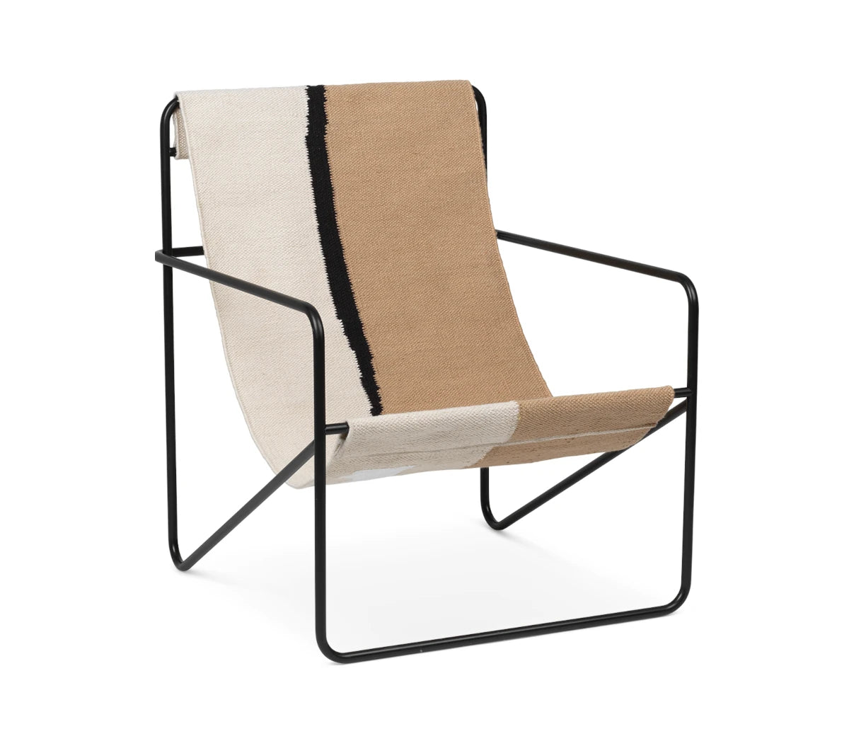 Desert Lounge Chair | Black Frame + Soil Fabric | by ferm Living - Lifestory
