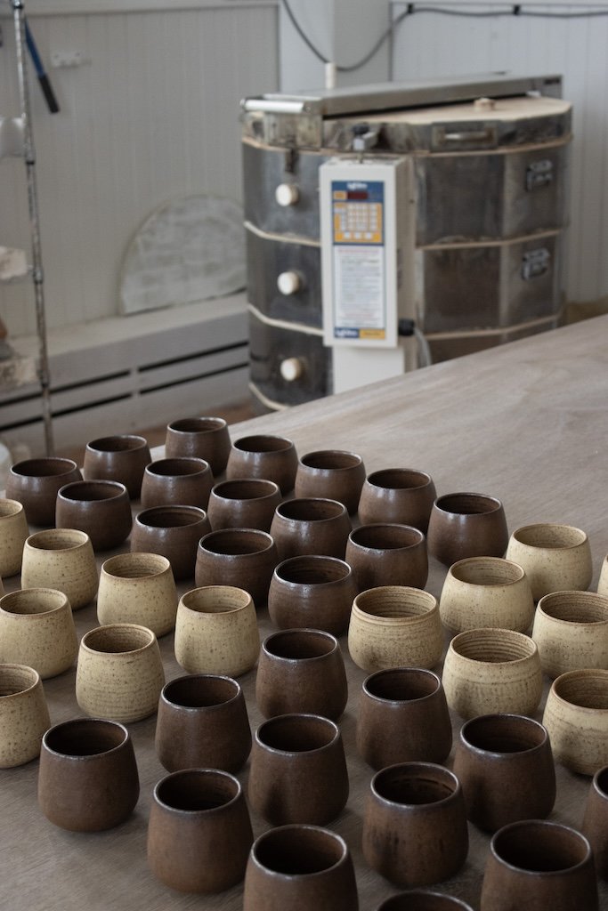 Latte Cup in Hay Glaze by Blanc Ceramics