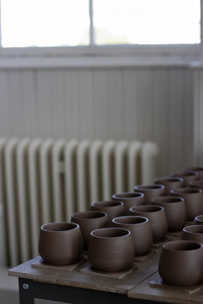Latte Cup in Hay Glaze by Blanc Ceramics