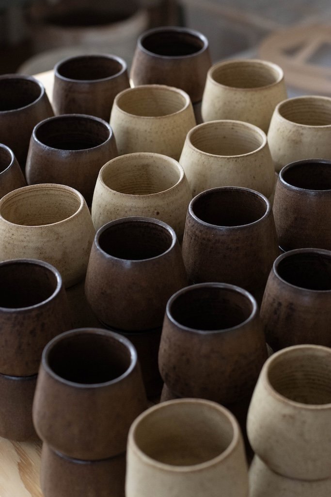Latte Cup in Hay Glaze by Blanc Ceramics