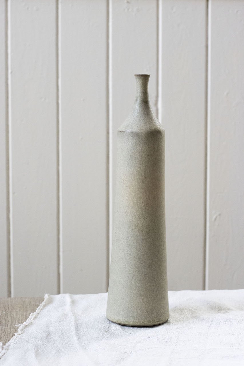 Large Ceramic Bottle No. 1 | Tapered Neck | Warm White | by Borja Moronta - Lifestory