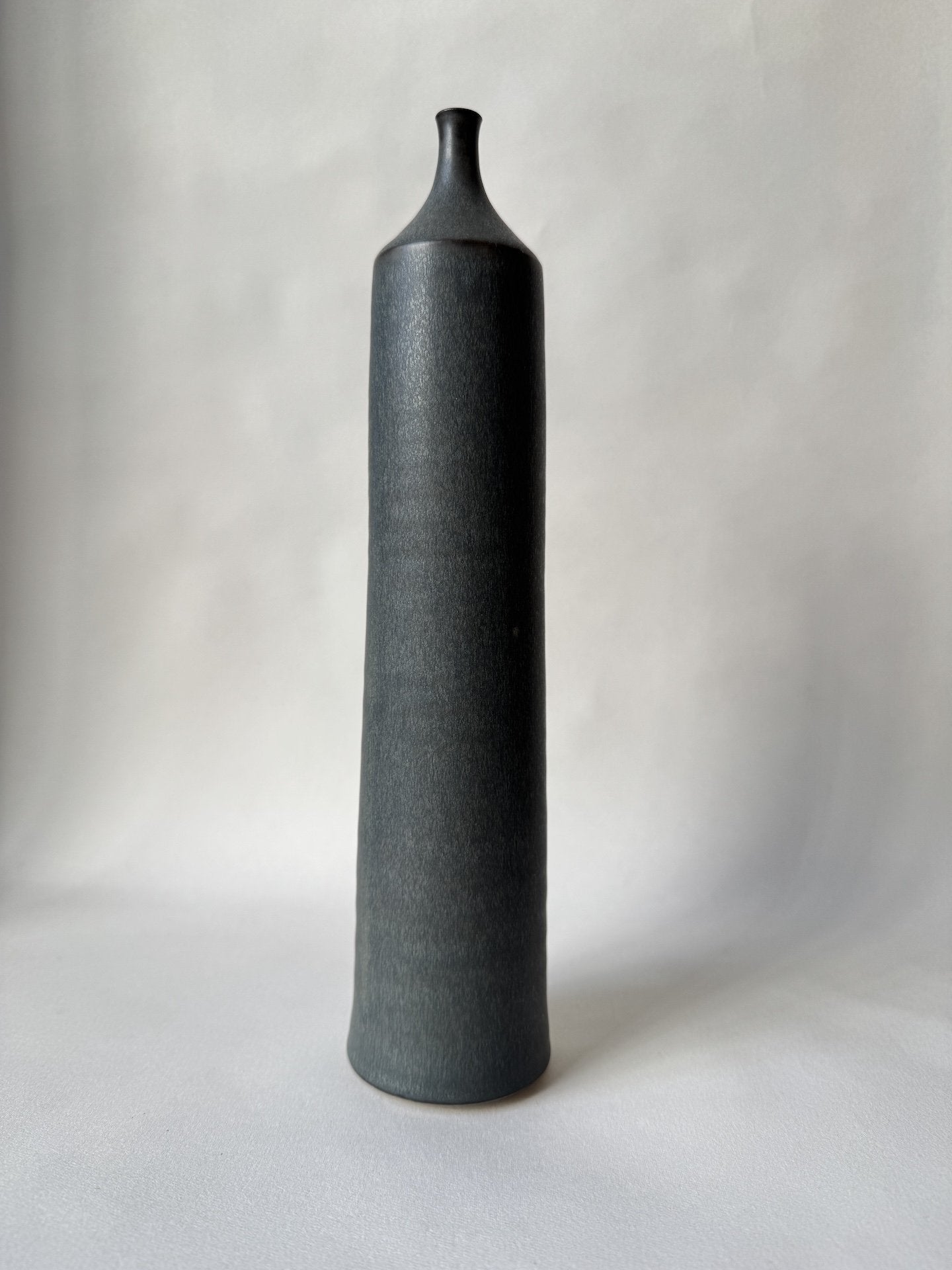 Large Ceramic Bottle No. 1 | Tapered Neck | Nightshade Blue | by Borja Moronta