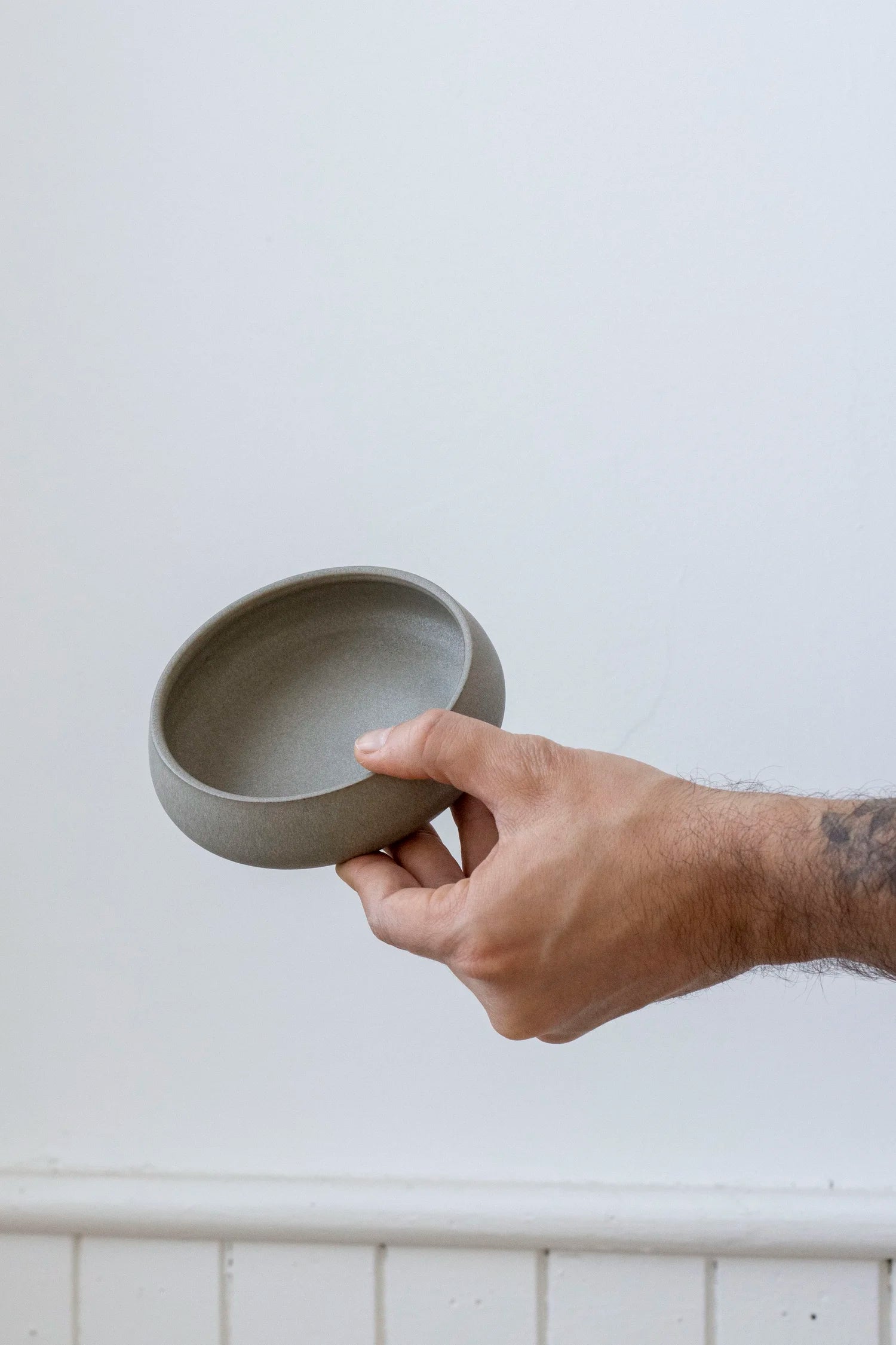 Curved Side Bowl | Feather Grey | by Borja Moronta