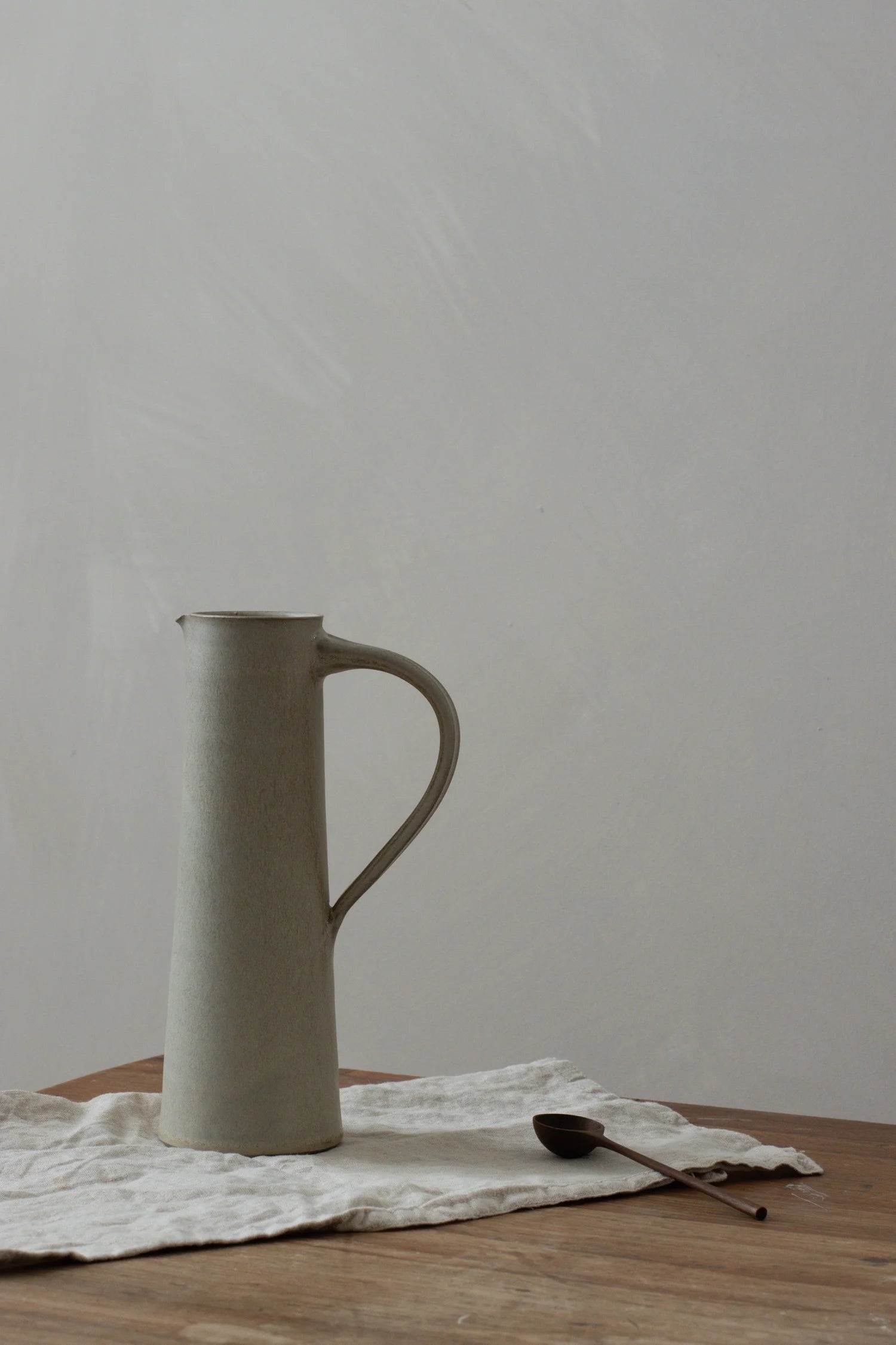 Tall Handled Jug | Cloud White | by Borja Moronta