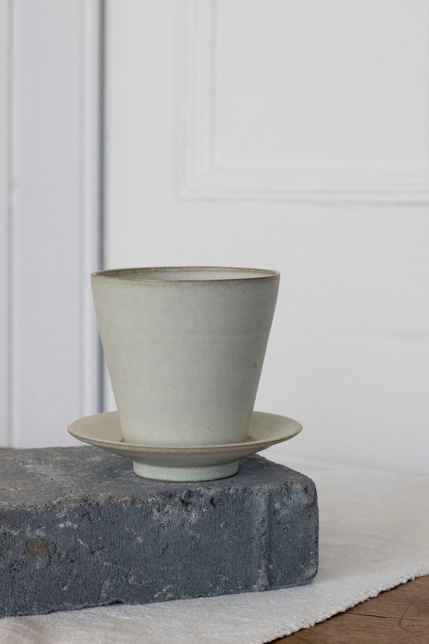 Flat White Cup & Saucer | Cloud White | by Borja Moronta - Lifestory