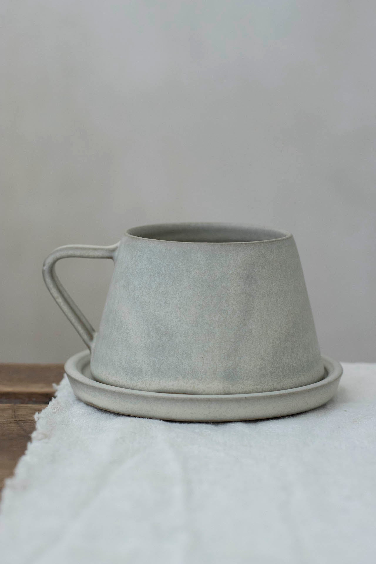 Tapered Cup & Saucer | Cloud White | by Borja Moronta - Lifestory