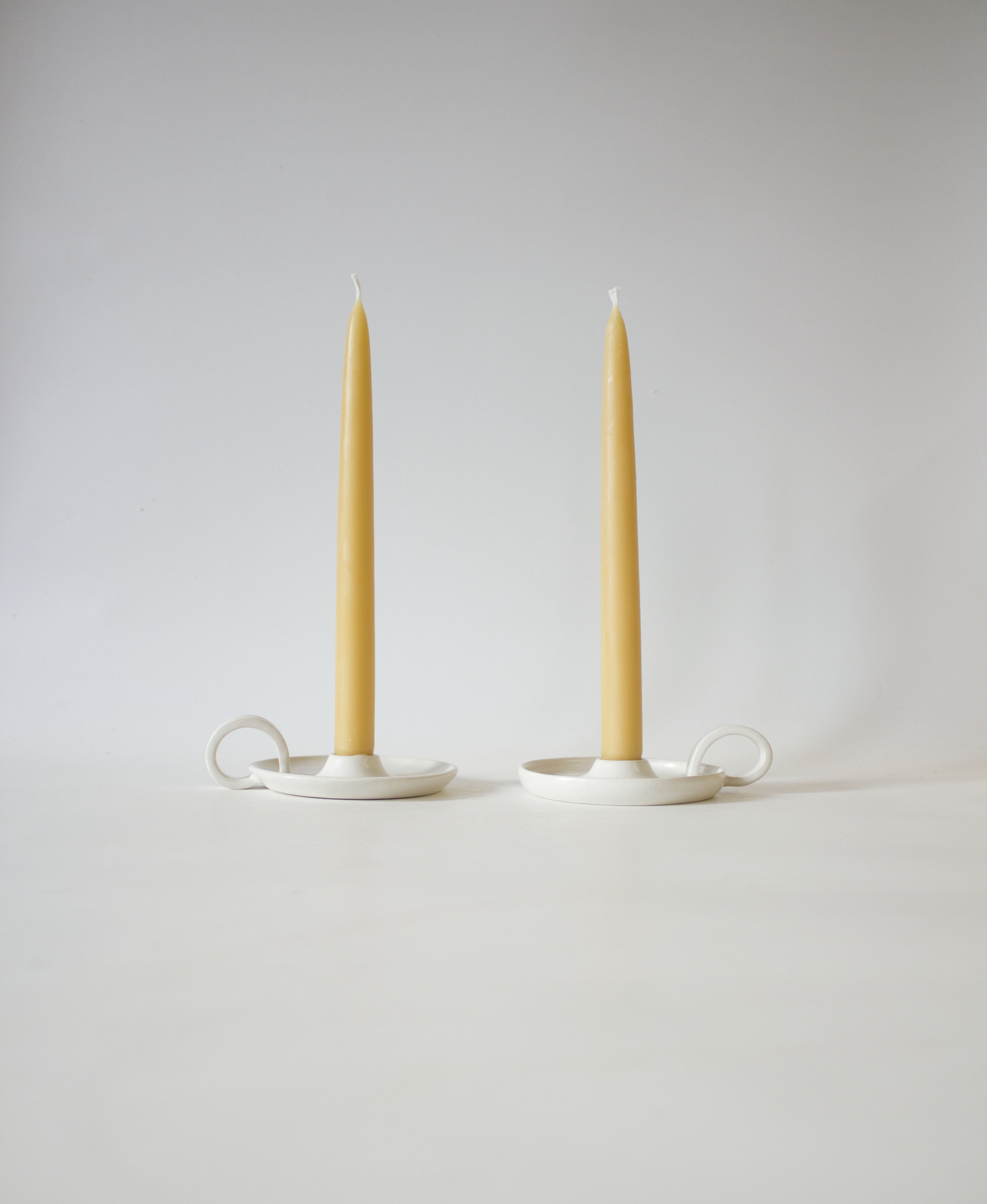 Candle Holder | Mist White | Handmade Ceramic | by Bowbeer Designs - Lifestory