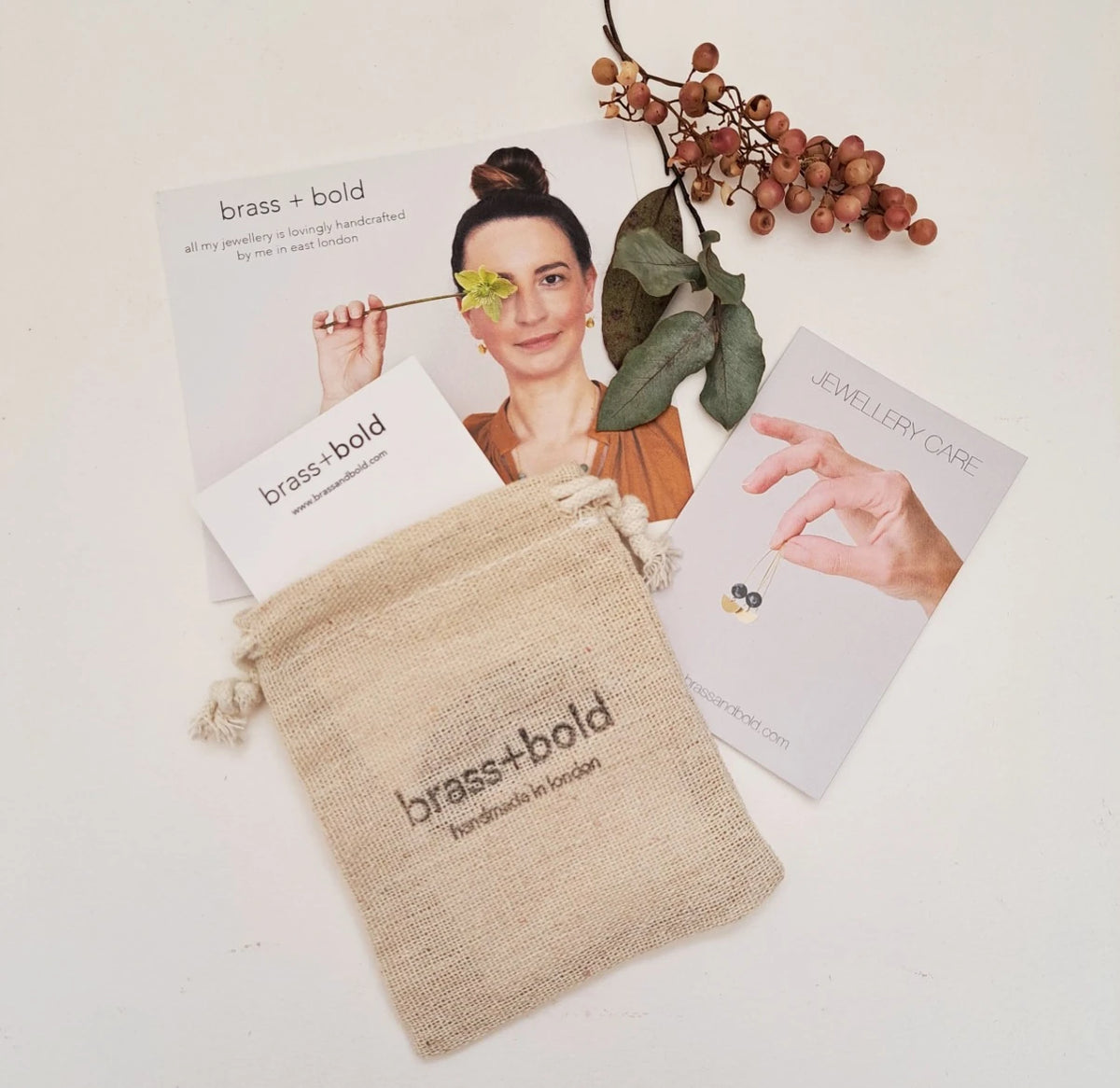 brass+bold drawstring jewellery bag