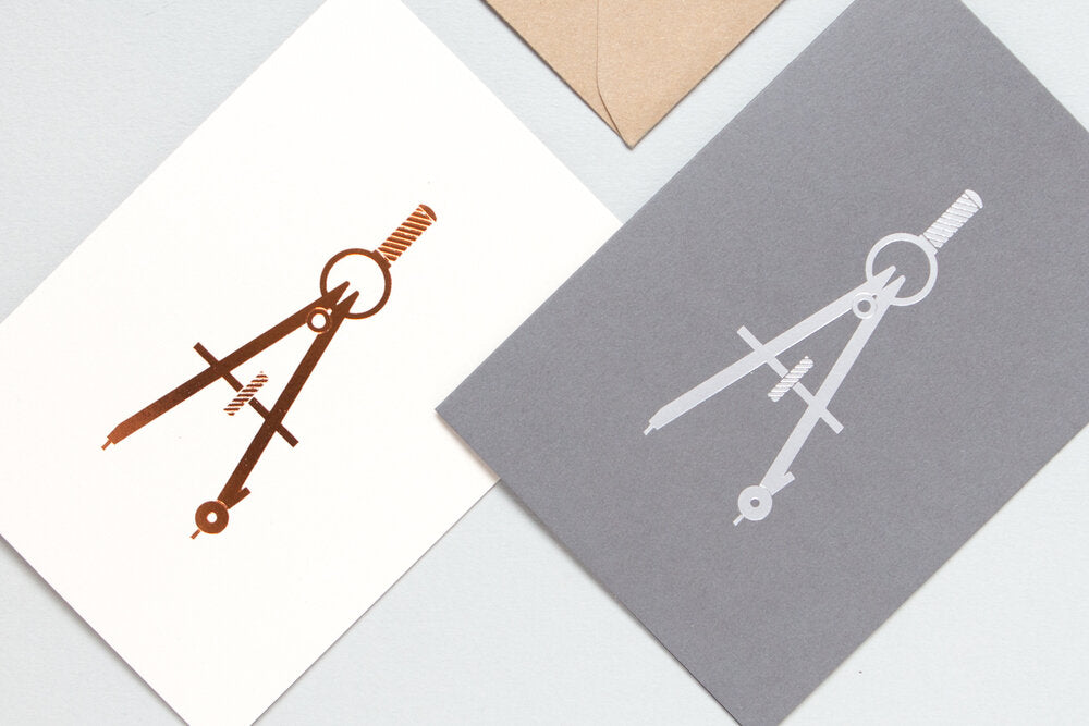 Compass Card Brass/Blue by ola - Lifestory