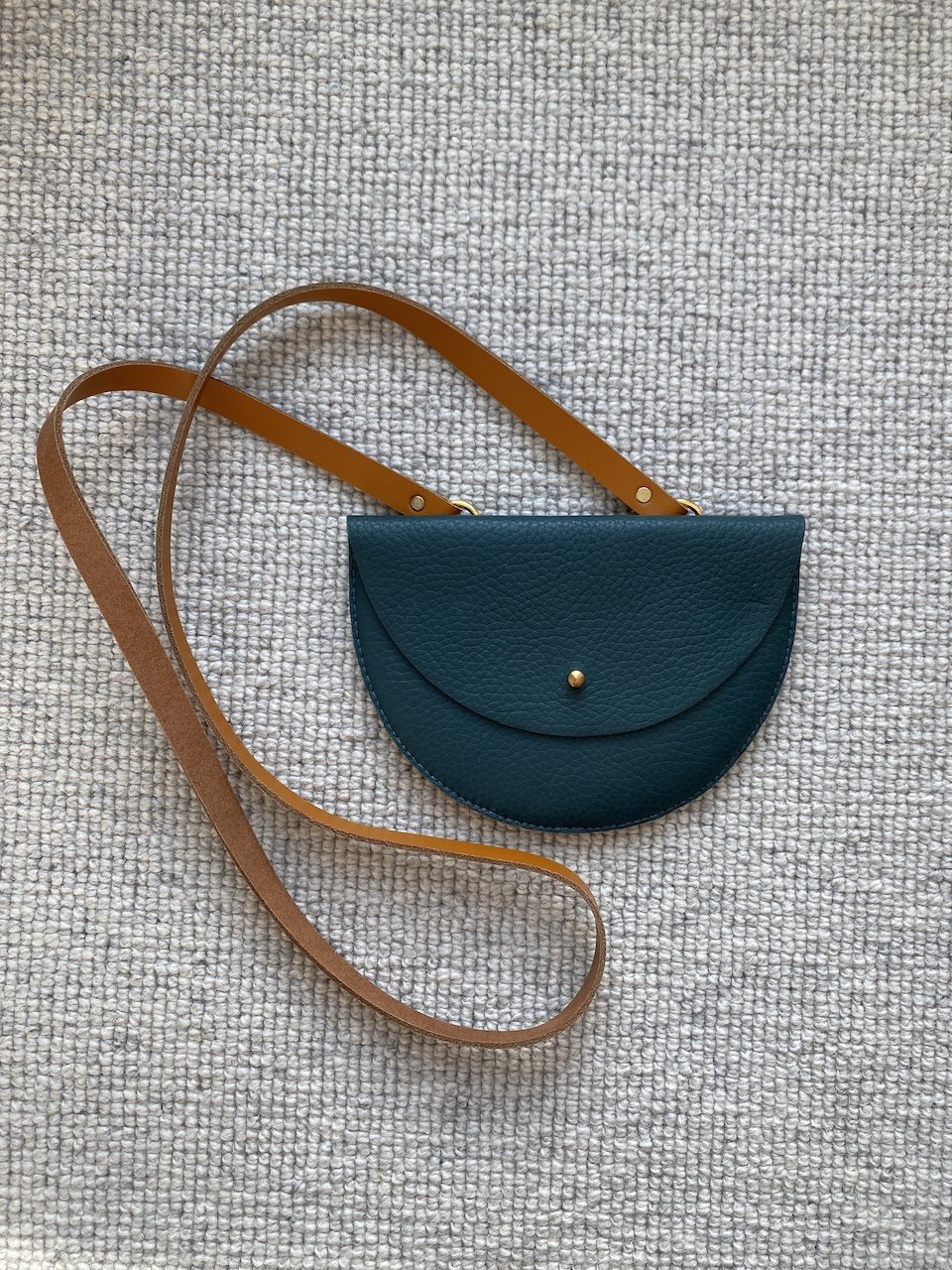 Paola Crossbody Bag | Leather & Wool Felt | by Jude Gove - Lifestory