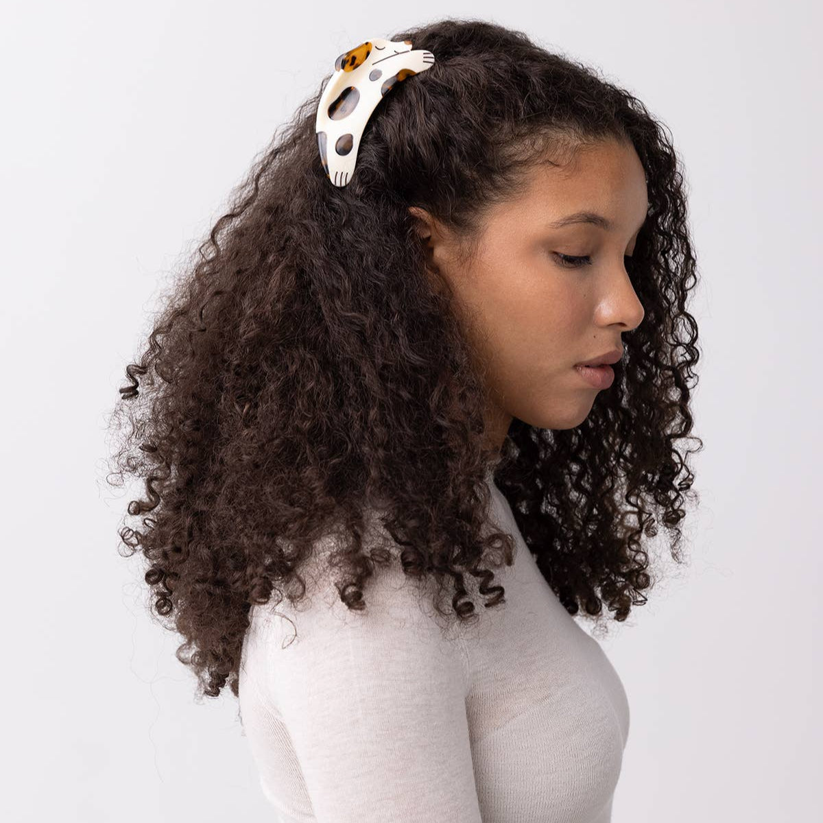 Winona Irene Tortie Puppy Dog Acetate Hair Claw - Lifestory