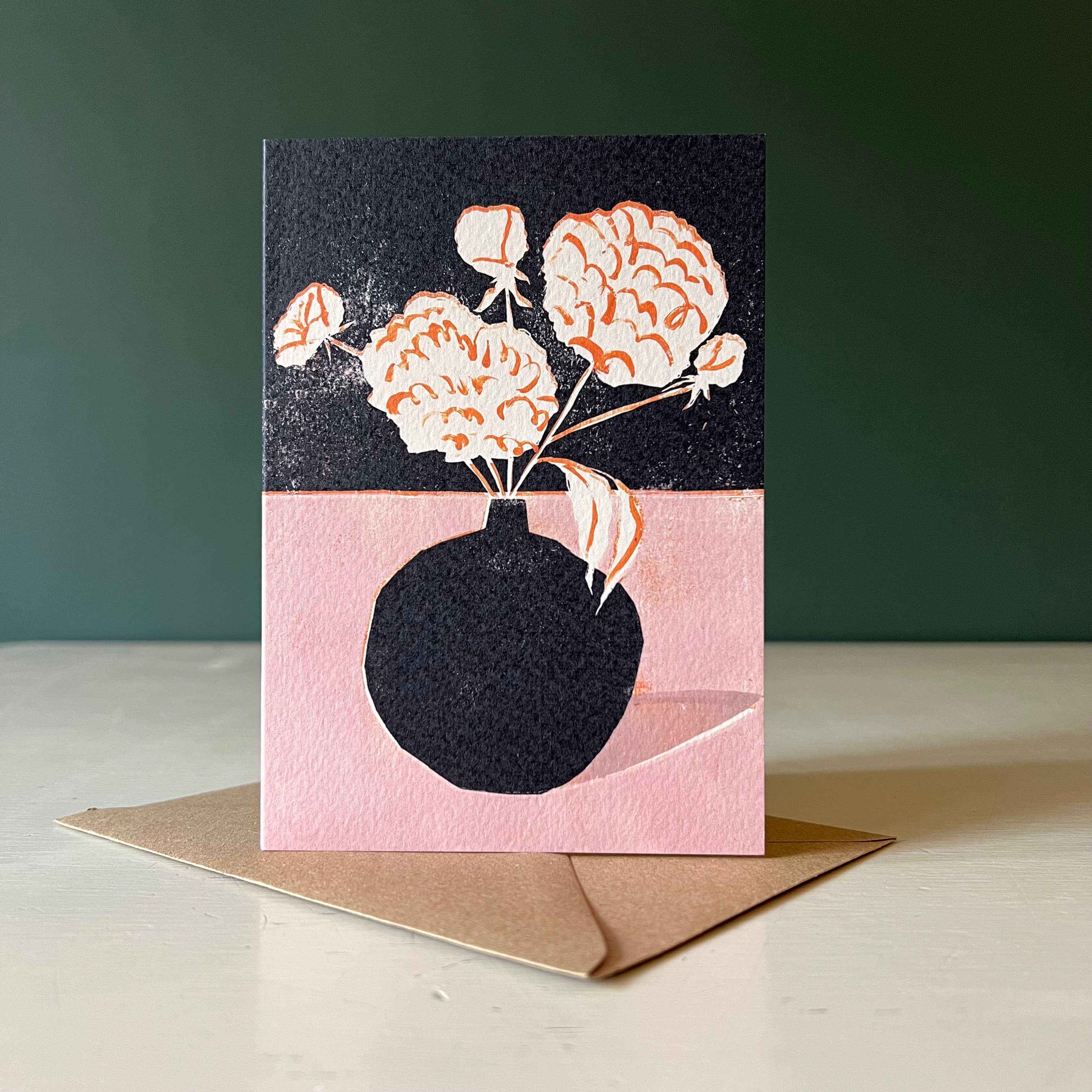 White Peonies Card by Luiza Holub - Lifestory