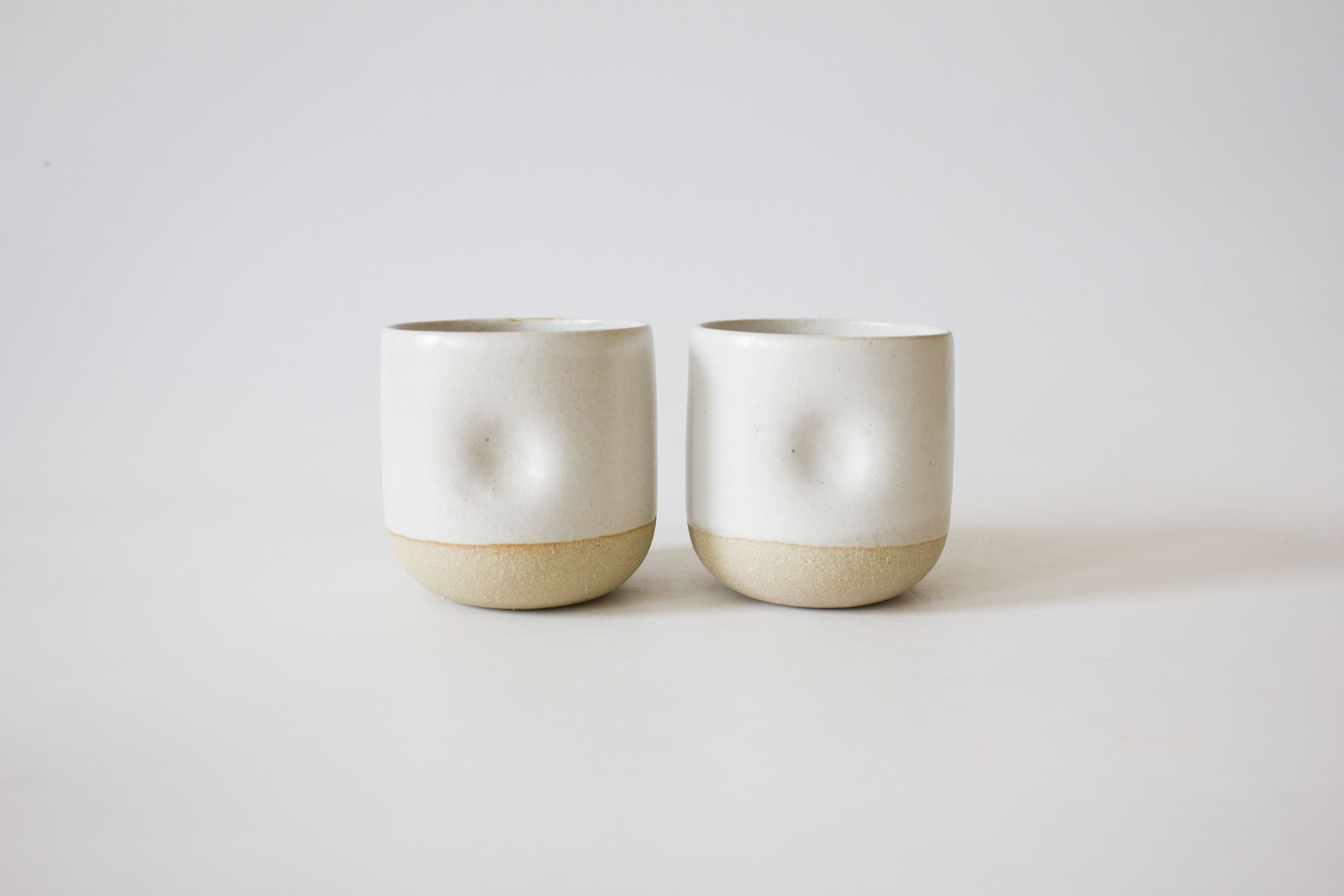 Dimple Cup | Mist White | Handmade Ceramic | by Bowbeer Designs - Lifestory