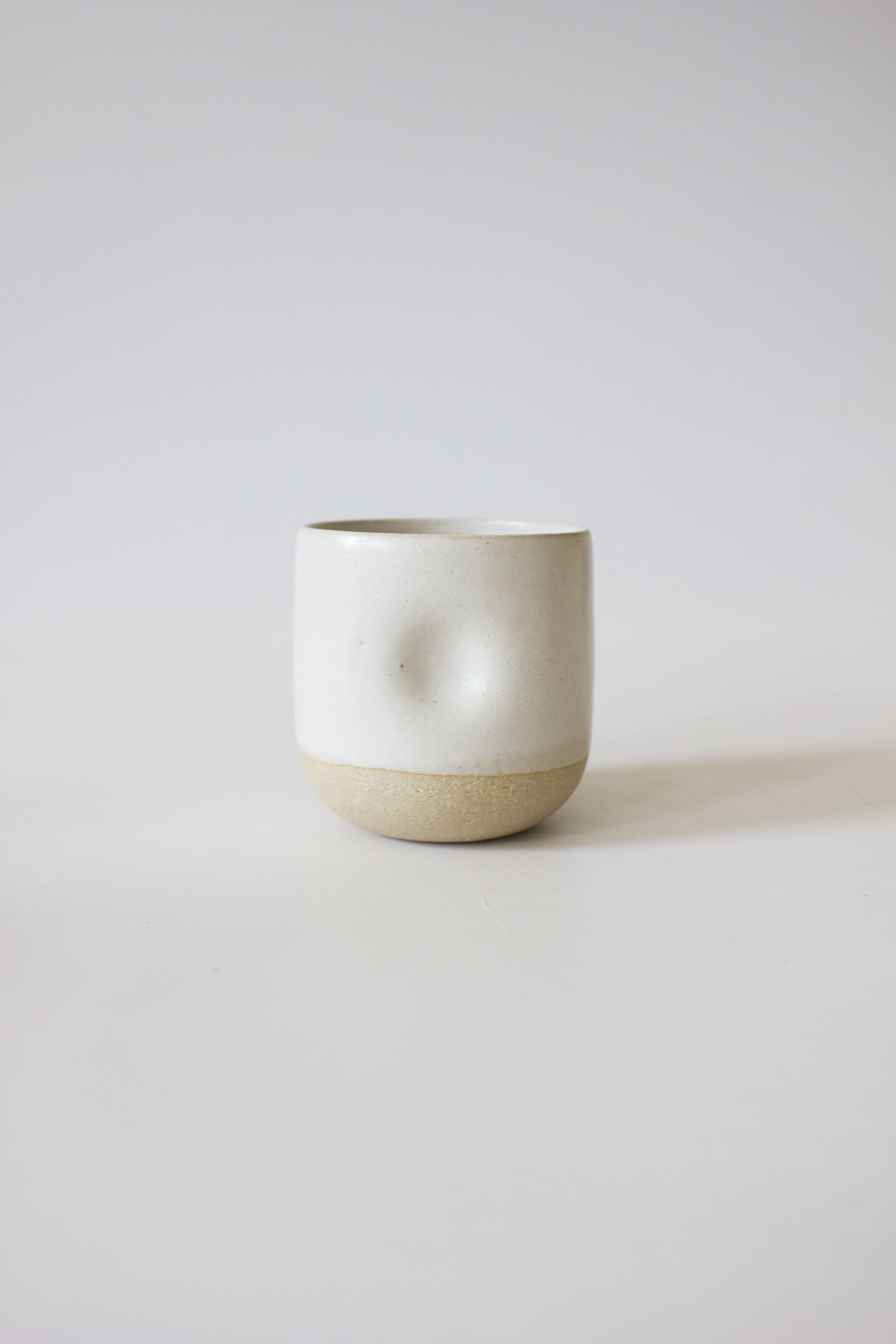 Dimple Cup | Mist White | Handmade Ceramic | by Bowbeer Designs - Lifestory