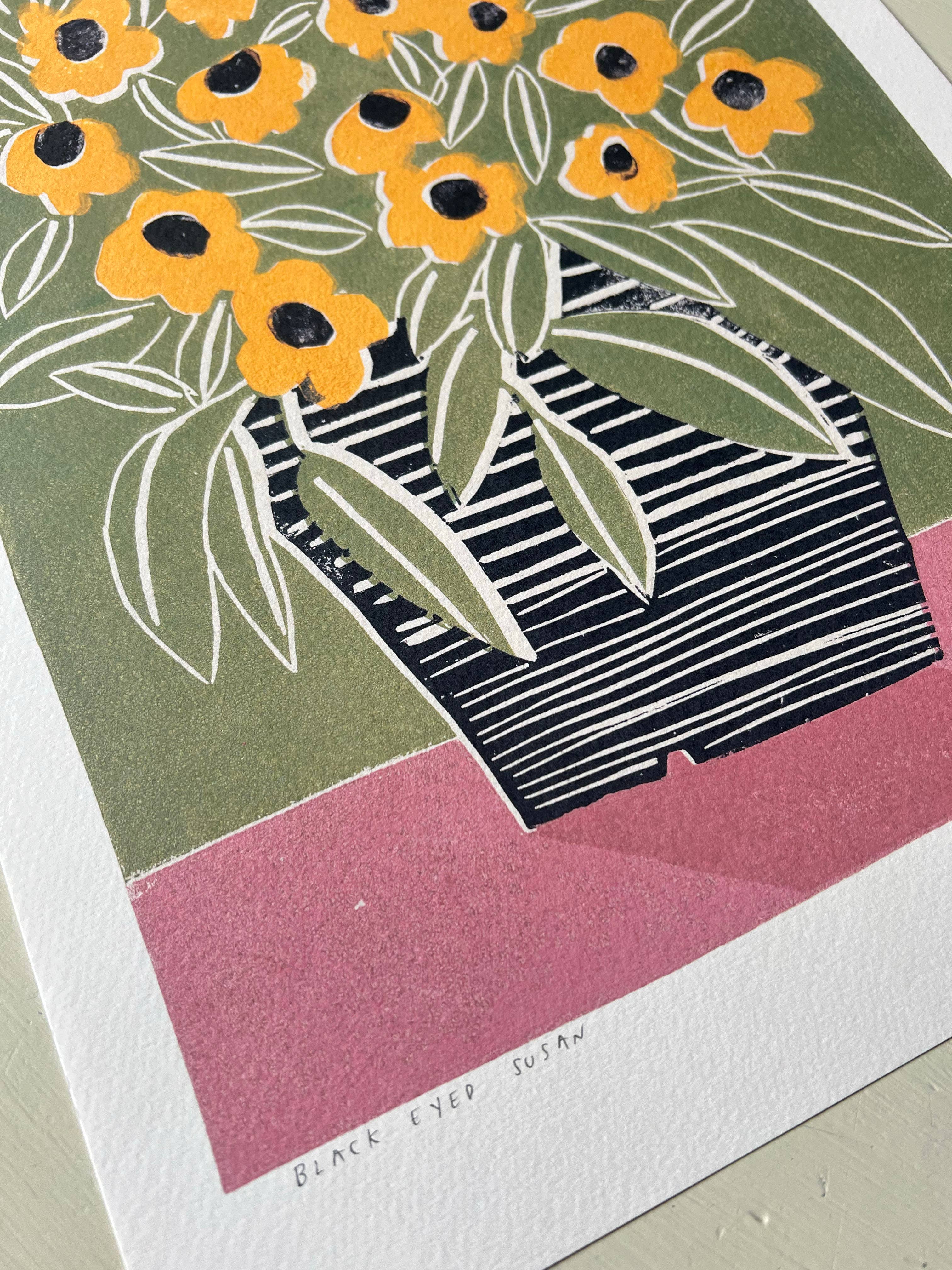 'Black Eyed Susan' Unframed A3 Print by Luiza Holub - Lifestory