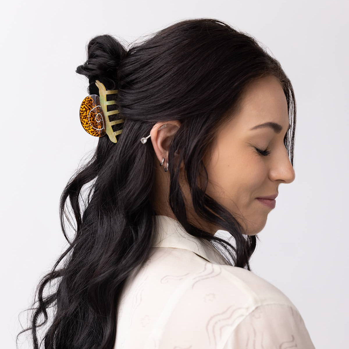 Winona Irene Garden Snail Small Acetate Hair Claw - Lifestory