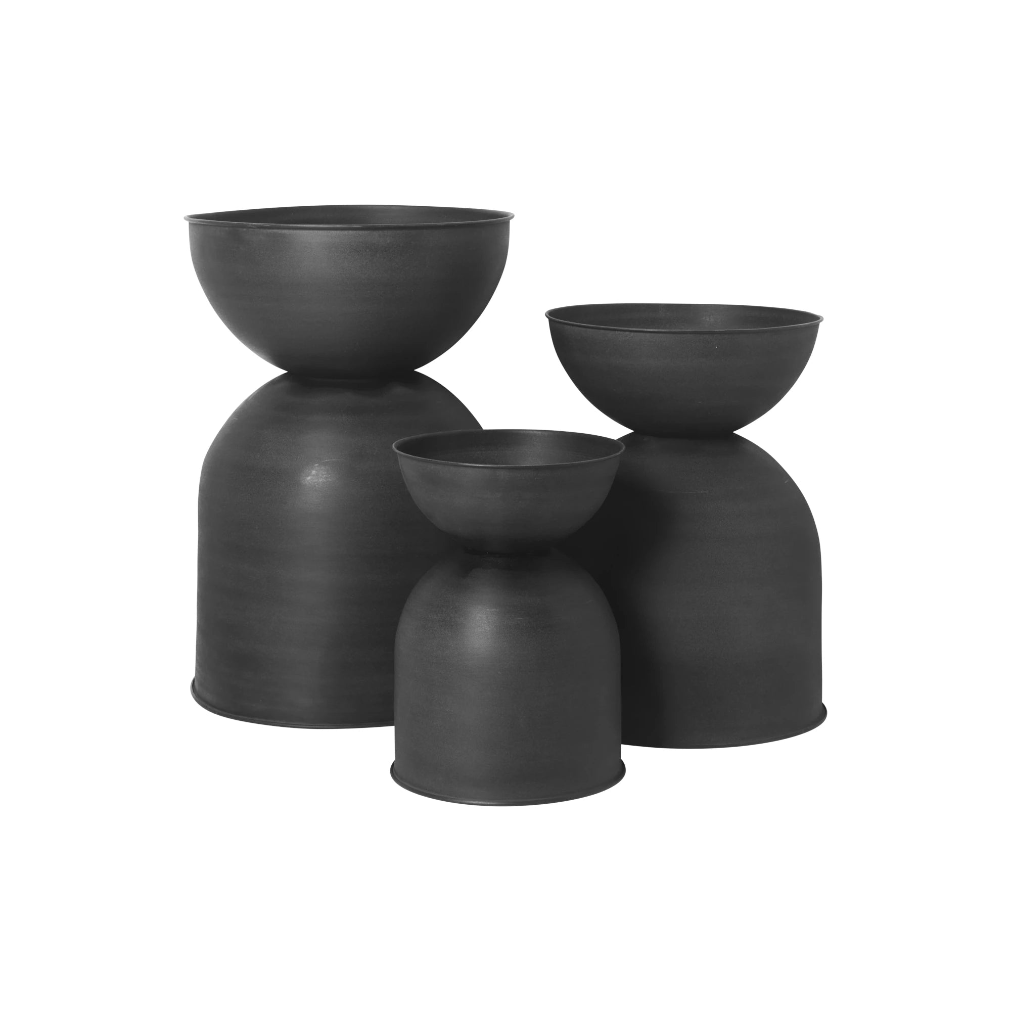 Ferm Living Hourglass Plant Pot Medium in Rust - Lifestory