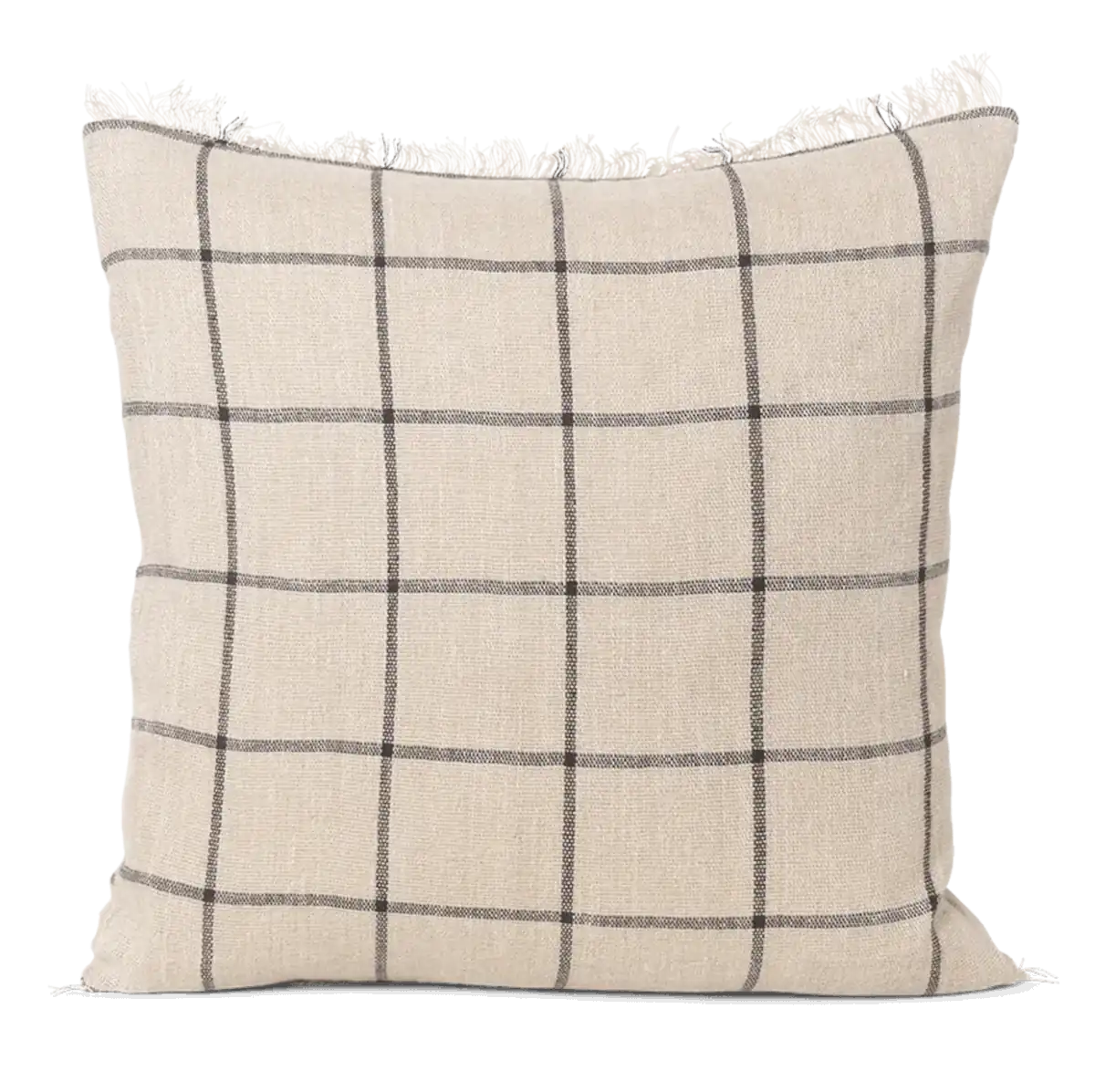 Calm Cushion | Standard | Camel & Black Check | by ferm Living - Lifestory - ferm LIVING