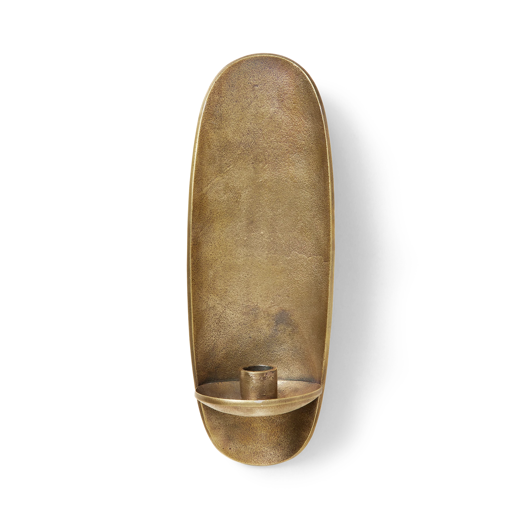 Ferm Living Agapé Wall Candle Holder in Rustic Brass Finish