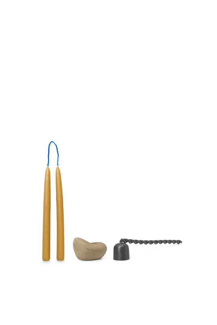 Libre - Candle Holder Gift Set | Ceramic & Brass | by ferm Living - Lifestory - ferm LIVING