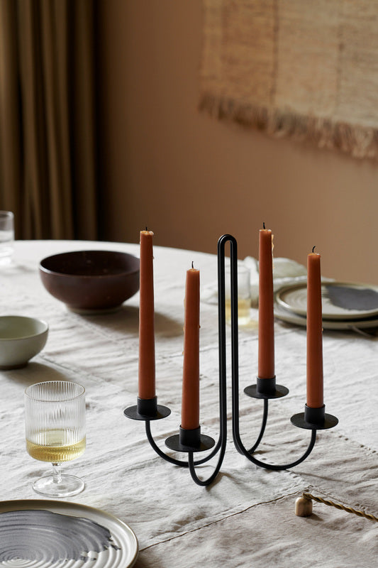 Sway Candelabra | Black | Iron | by ferm Living - Lifestory