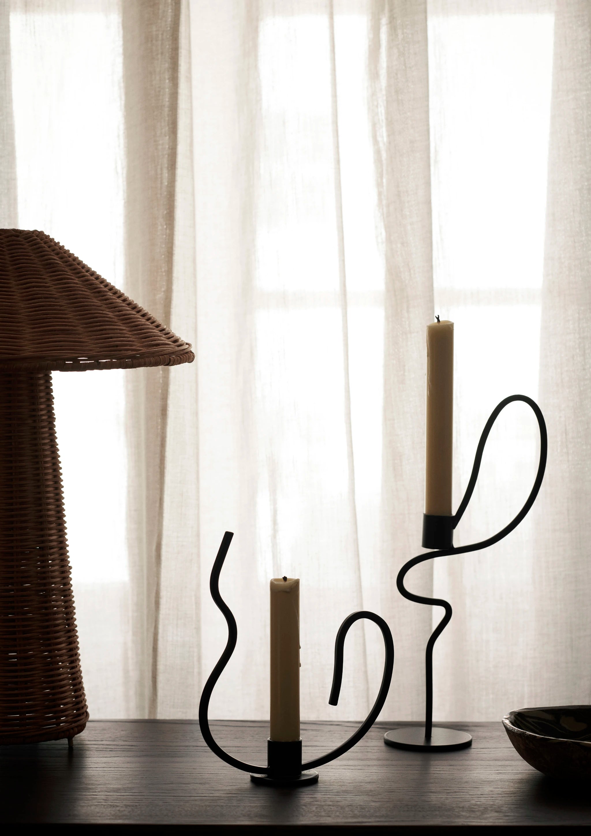 Valse Candle Holders - 2 Styles | Black Iron | by ferm Living - Lifestory