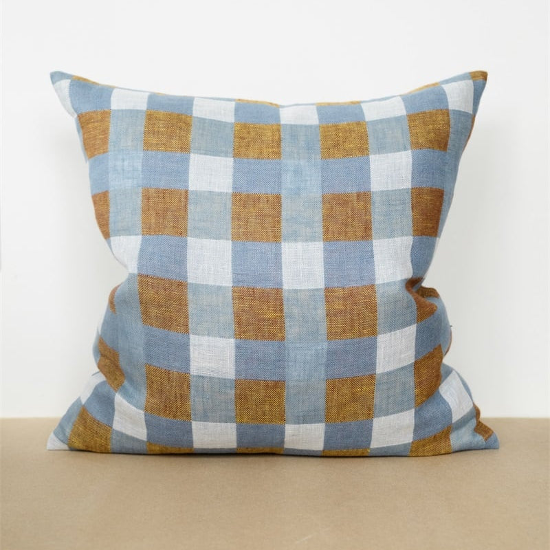 Fine Little Day Oat 'Rutan' Woven Linen Square Cushion Cover - Optional Inner - Lifestory