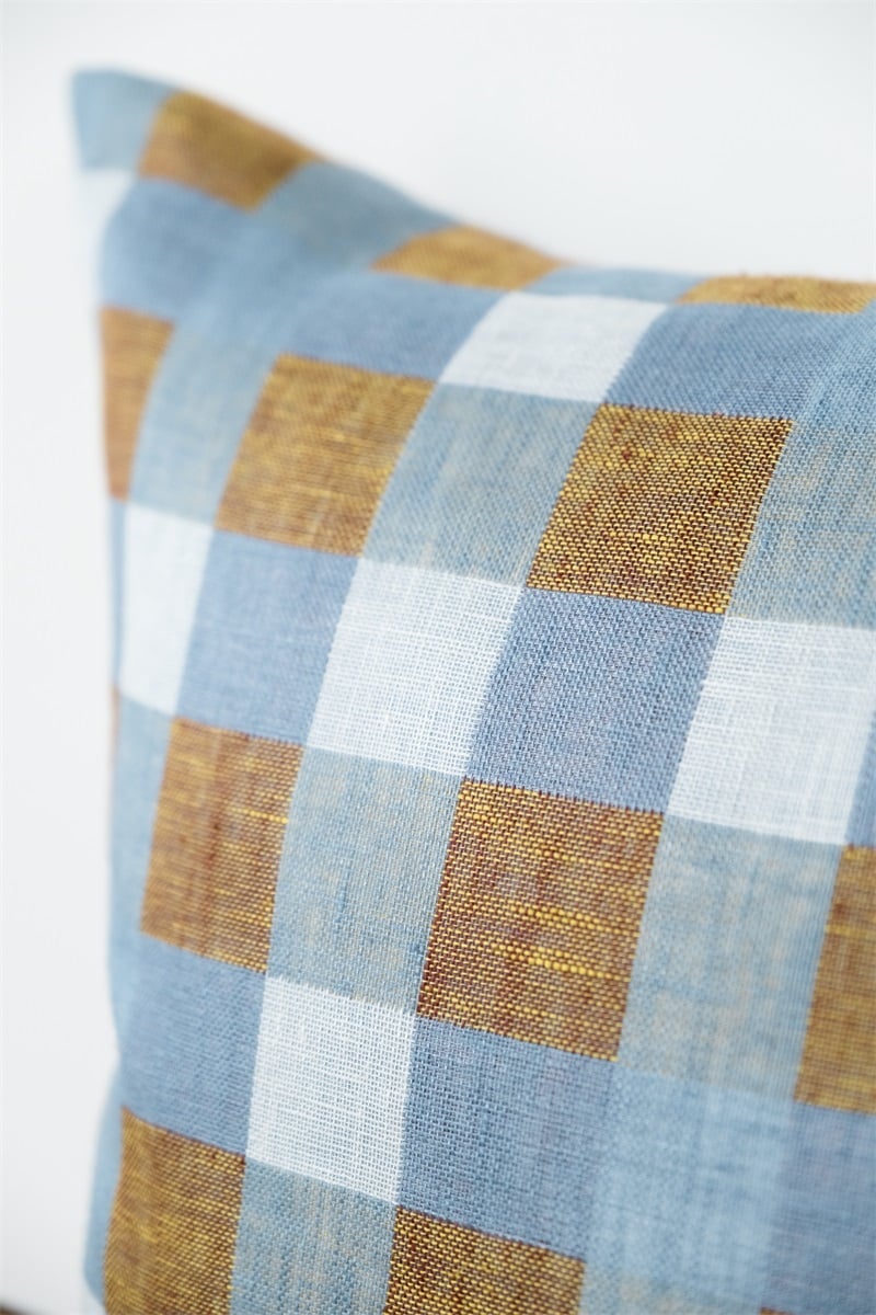 Fine Little Day Oat 'Rutan' Woven Linen Square Cushion Cover - Optional Inner - Lifestory