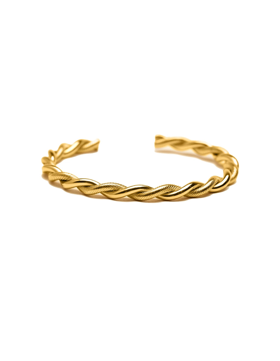 Twist Cuff Bangle - Water Resistant Gold Plating by Nordic Muse