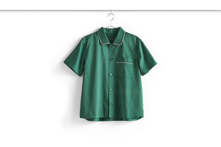 Outline Short Sleeve Pyjama Shirt - Unisex | Emerald Green | by HAY - Lifestory