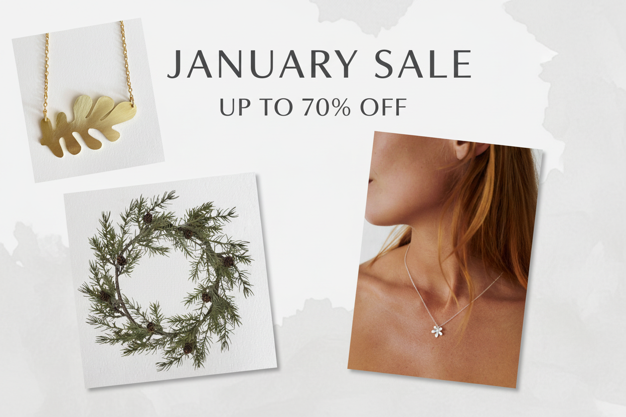 January Sale - Jewelry and Wreath