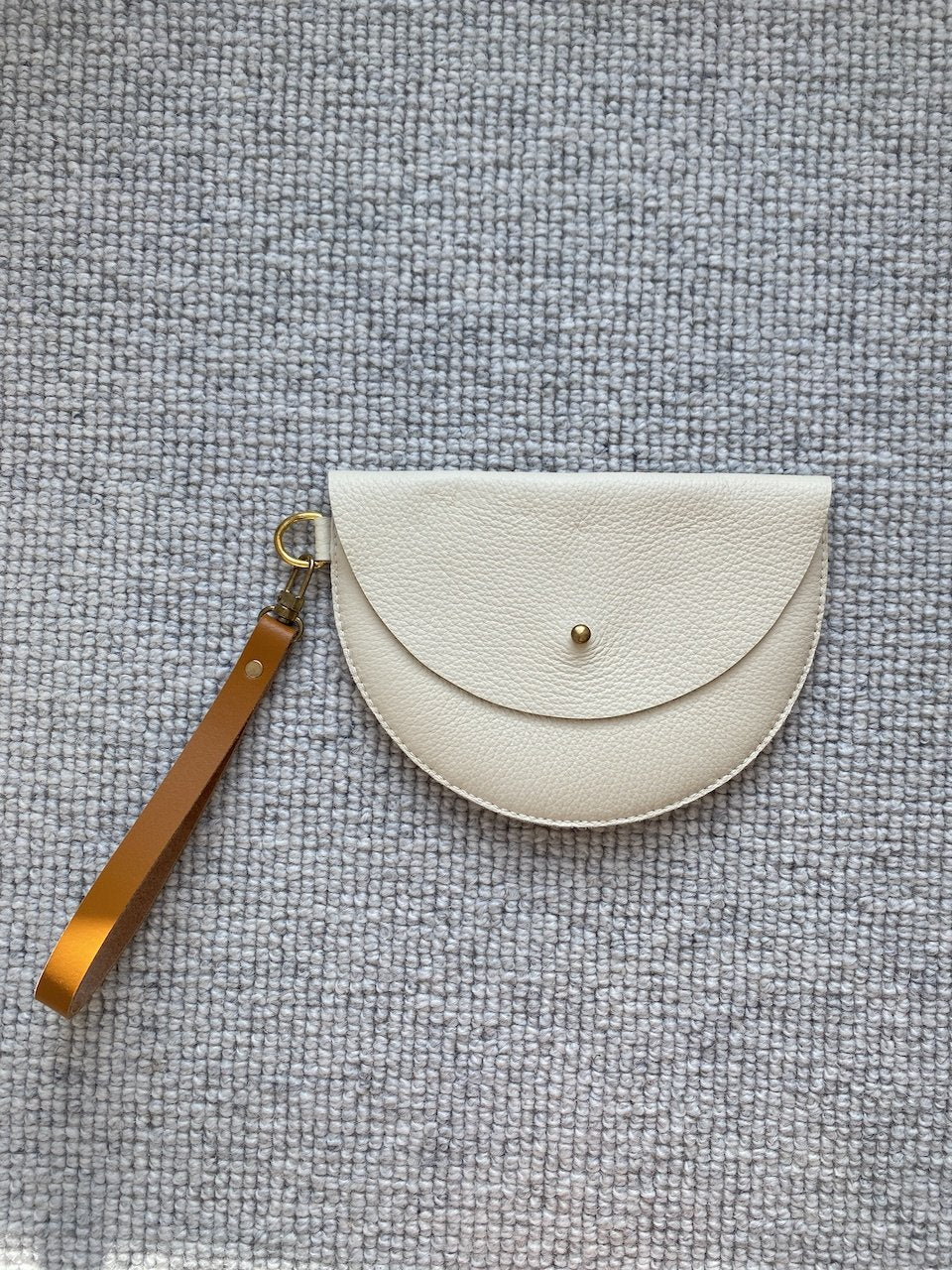 Paola Clutch Bag with Strap | Various | Leather & Wool | by Jude Gove - Lifestory