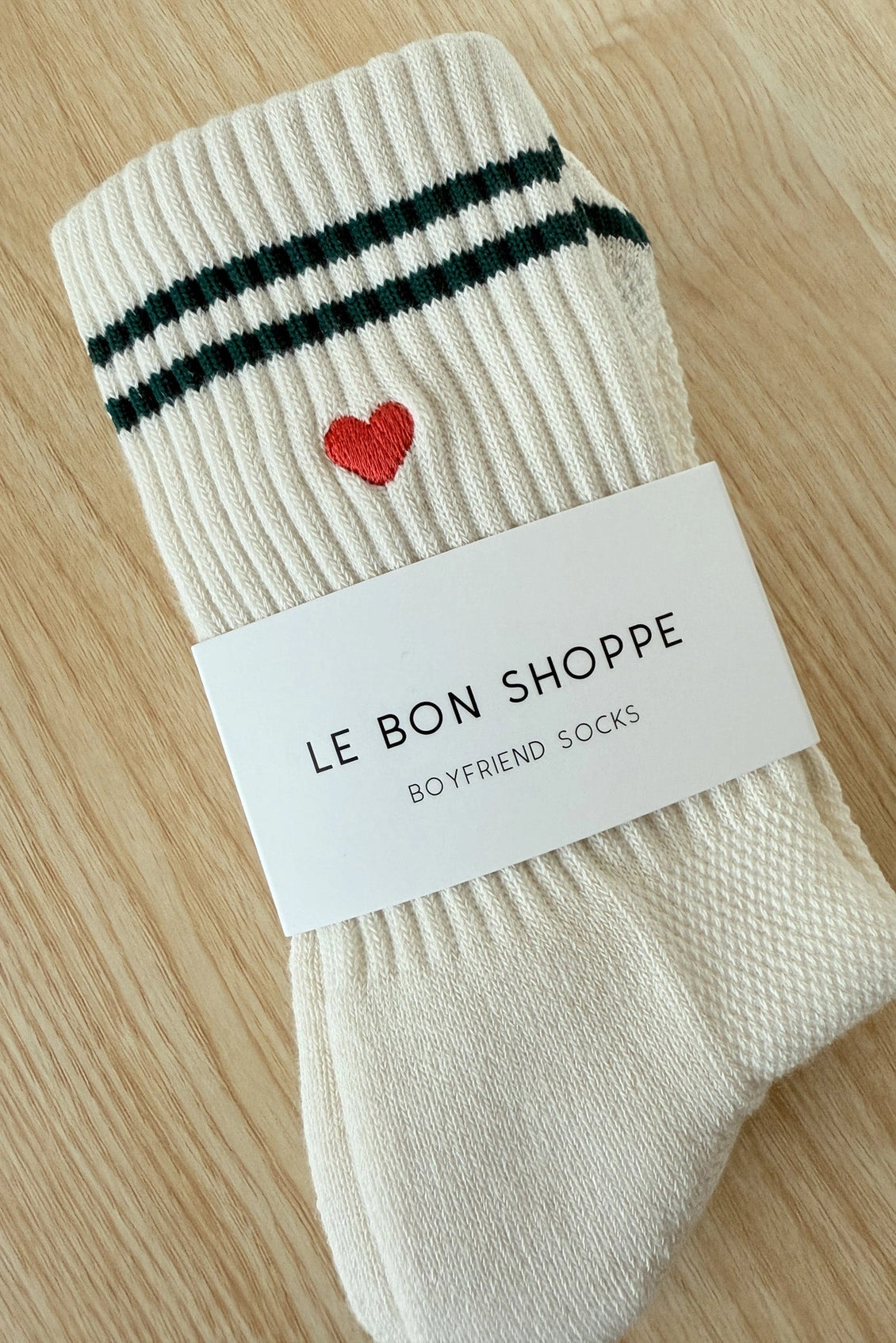 Le Bon Shoppe Embroidered Boyfriend Socks (UK 4-8) in Various Colours - Lifestory