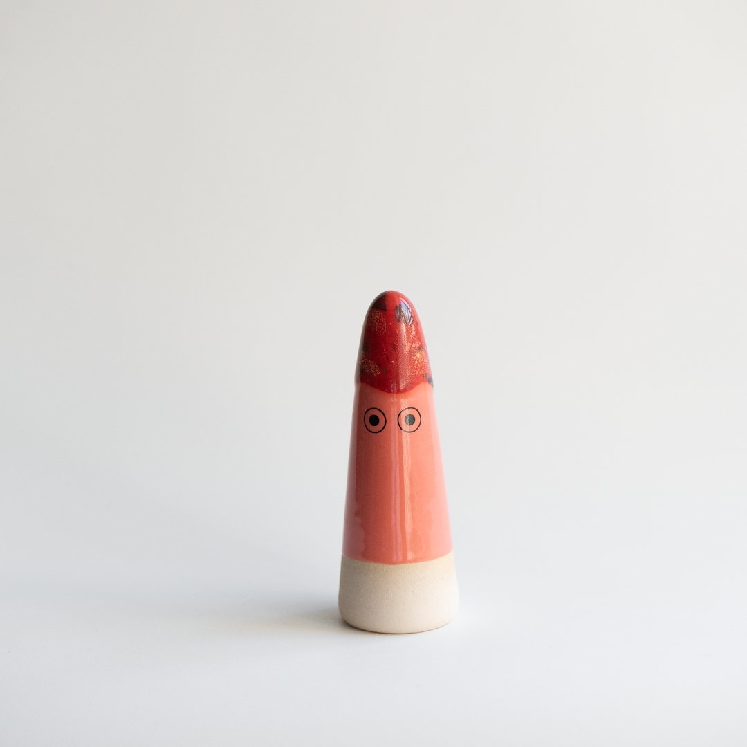 Ghost | Strawberry Cap | Ceramic Figurine | by Studio Arhoj - Lifestory