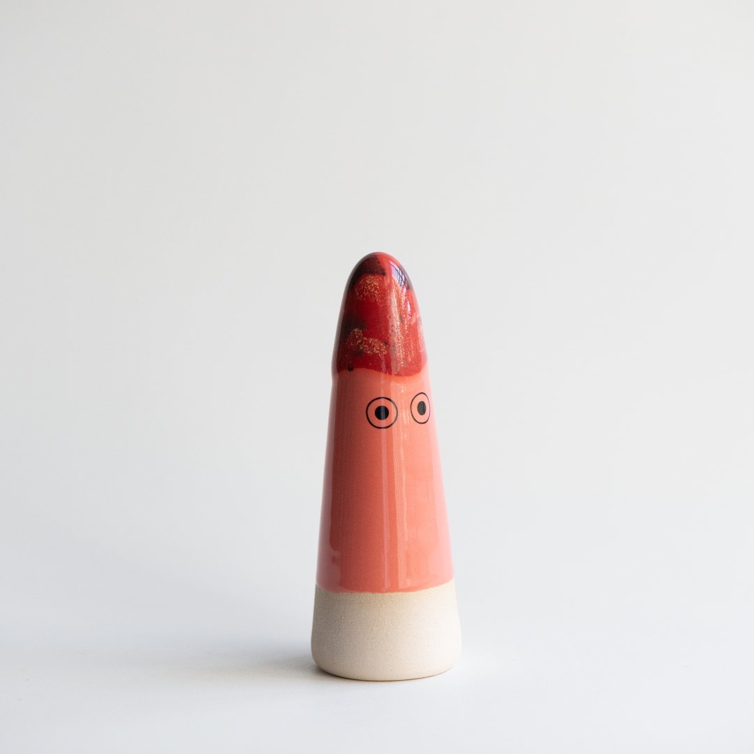 Ghost | Strawberry Cap | Ceramic Figurine | by Studio Arhoj - Lifestory