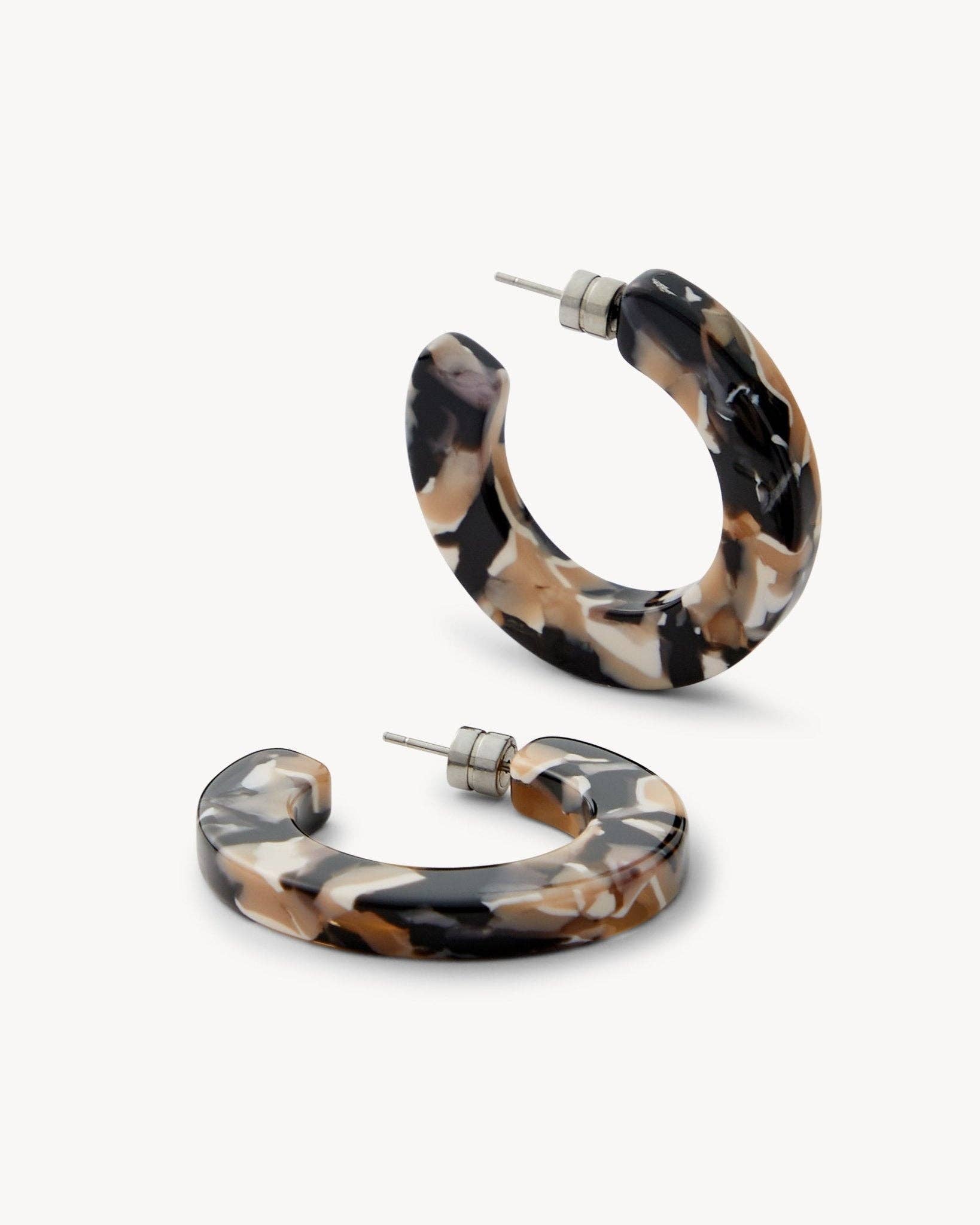 MACHETE Kate Hoops in Abalone Acetate flat on a white background at an angle