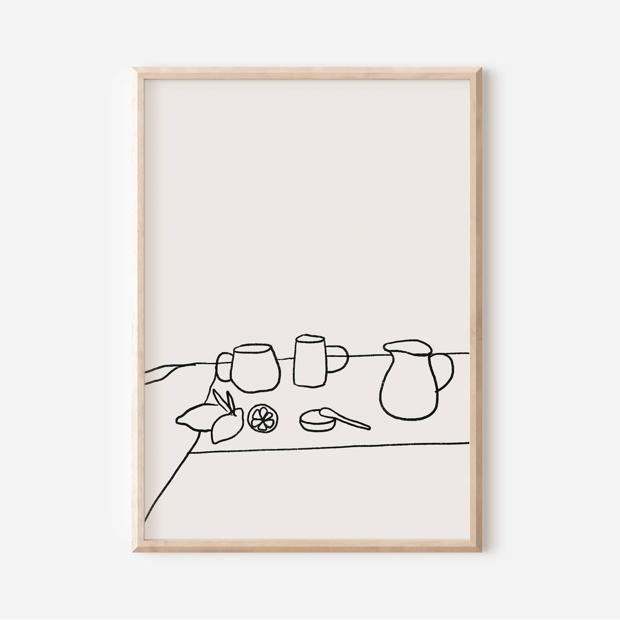 Table Still Life Unframed A4 Print by Nat Creative - Lifestory