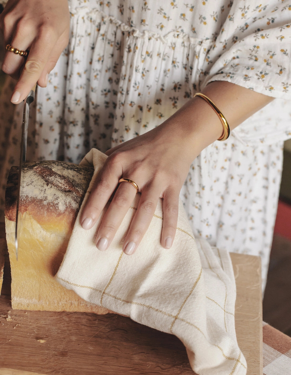 Bold Fluid Cuff Bangle - Water Resistant Gold or Silver Plating by Nordic Muse - Lifestory