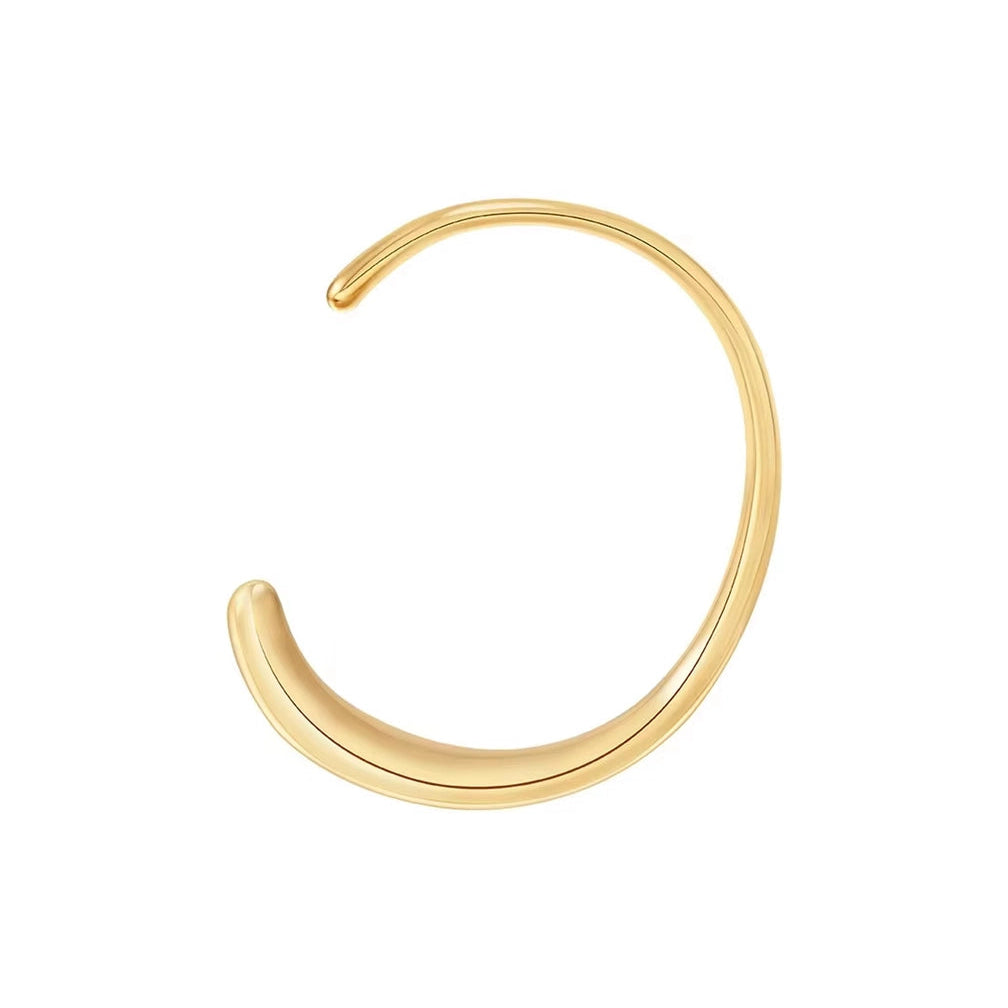 Bold Fluid Cuff Bangle  - Water Resistant Gold or Silver Plating by Nordic Muse - Lifestory