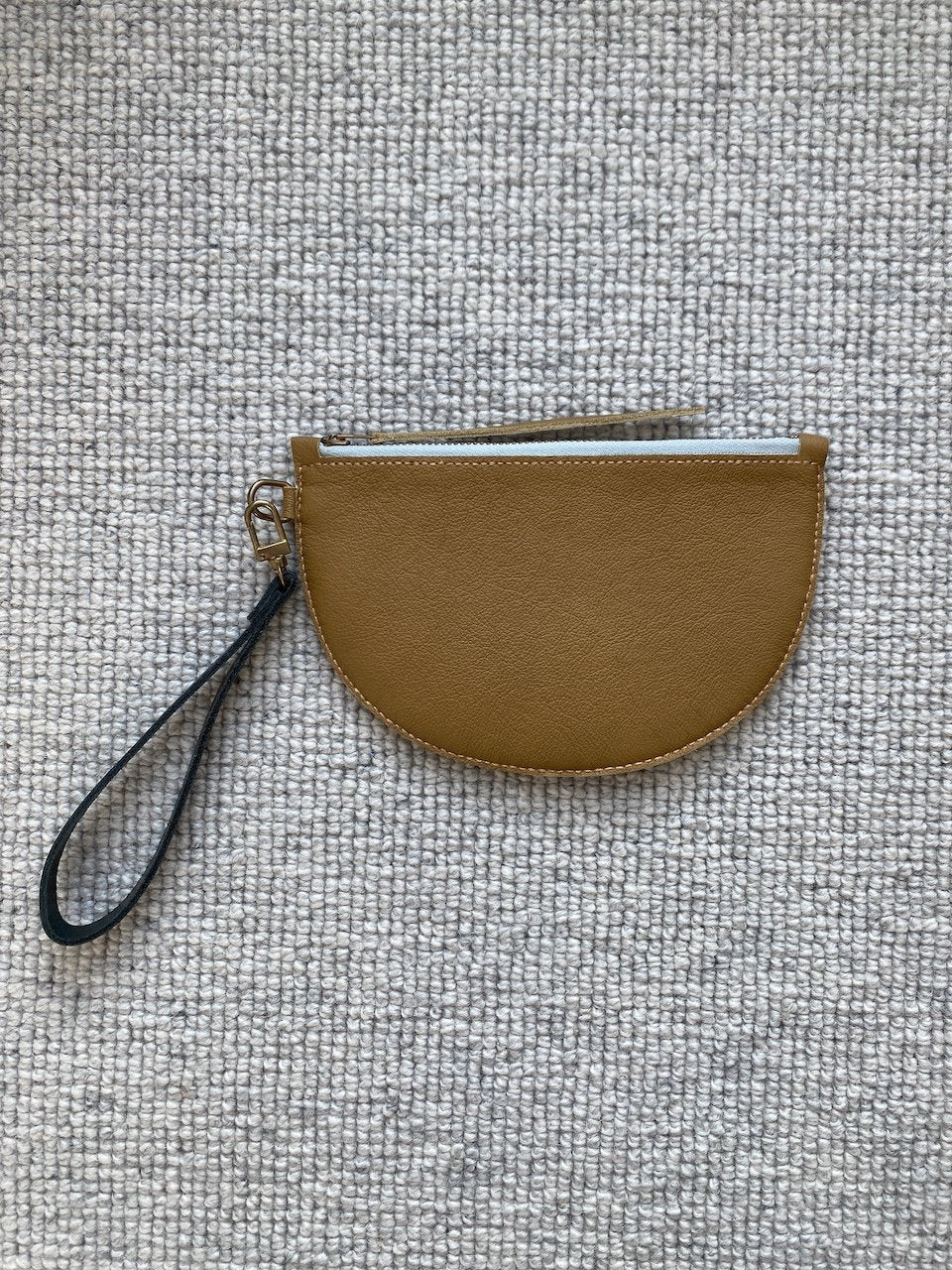 Odette Wristlet Bag | Leather & Wool Felt | by Jude Gove - Lifestory