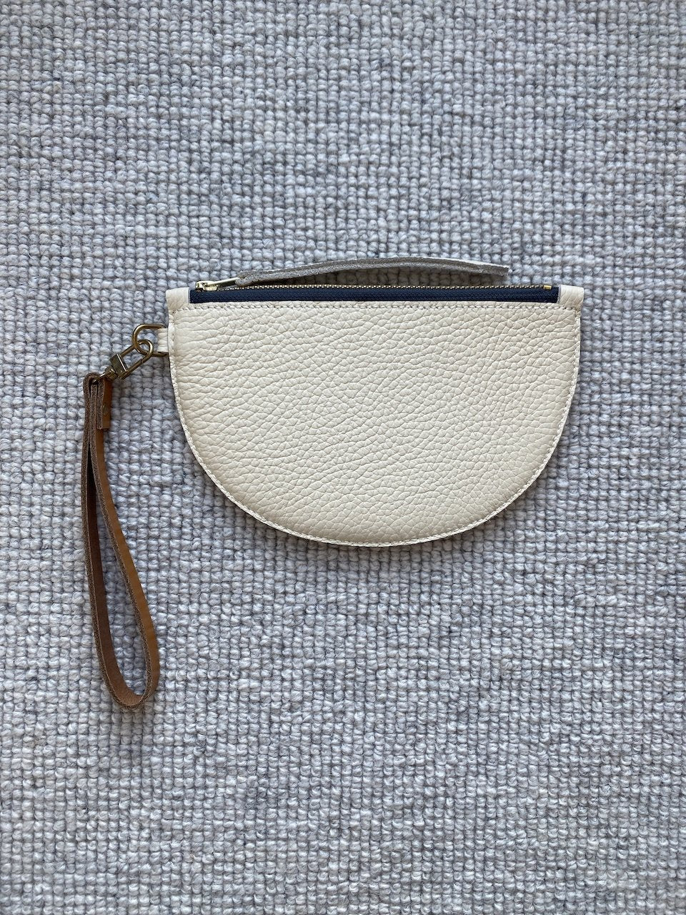 Odette Wristlet Bag | Leather & Wool Felt | by Jude Gove - Lifestory