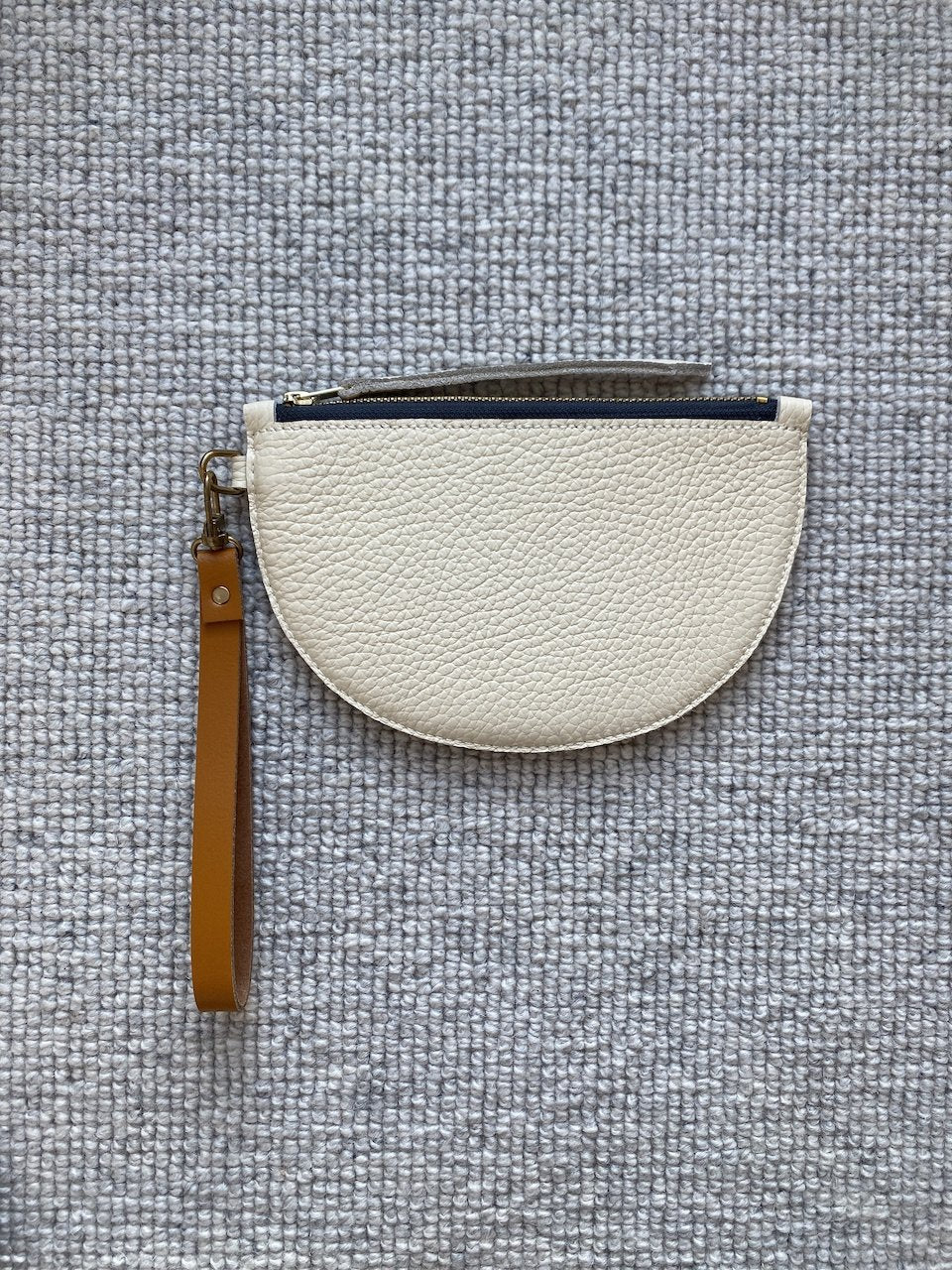 Odette Wristlet Bag | Leather & Wool Felt | by Jude Gove - Lifestory