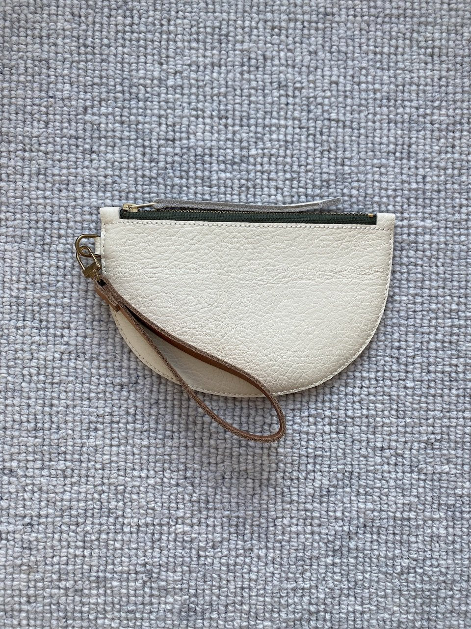 Odette Wristlet Bag | Leather & Wool Felt | by Jude Gove - Lifestory