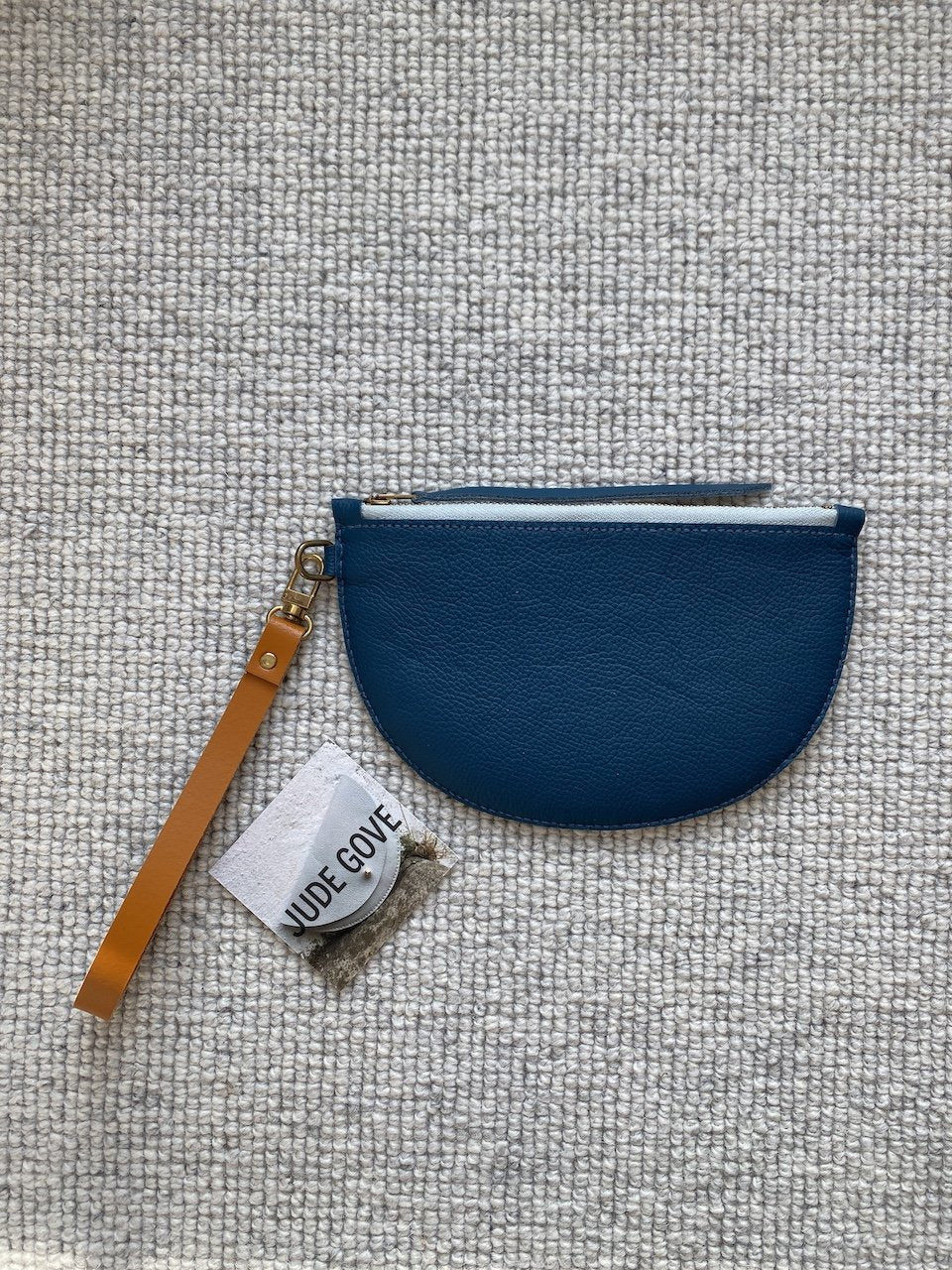Odette Wristlet Bag | Leather & Wool Felt | by Jude Gove - Lifestory