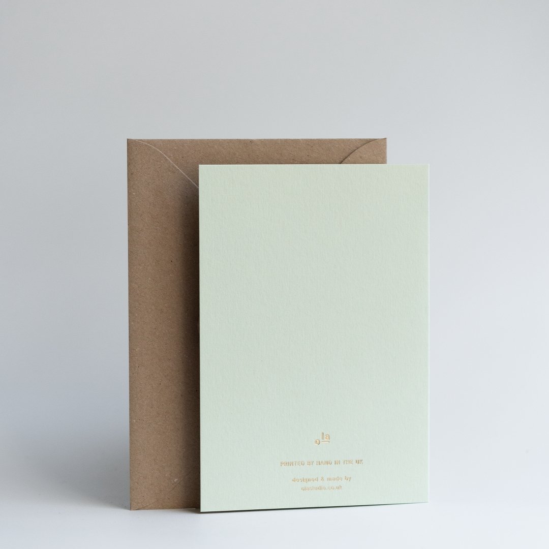 Set Square Ruler Card Mint/Brass by ola - Lifestory