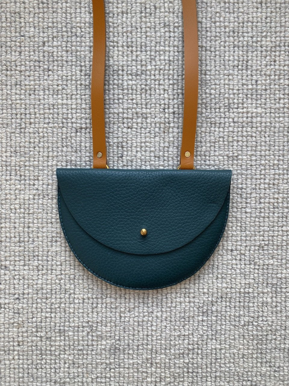 Paola Crossbody Bag | Leather & Wool Felt | by Jude Gove - Lifestory