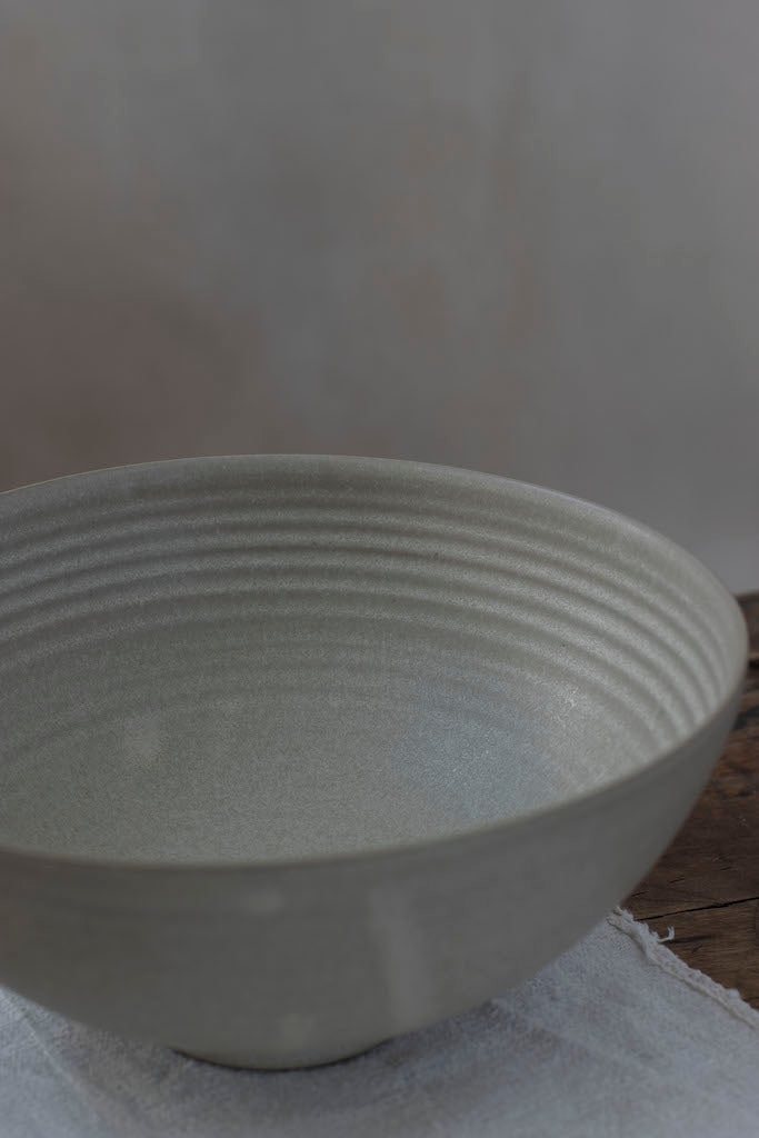 Footed Serving Bowl | Pearl Grey | by Borja Moronta - Lifestory